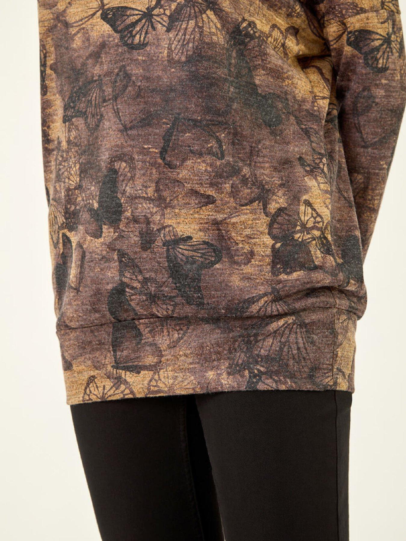  image of roman-butterfly-print-snit-top