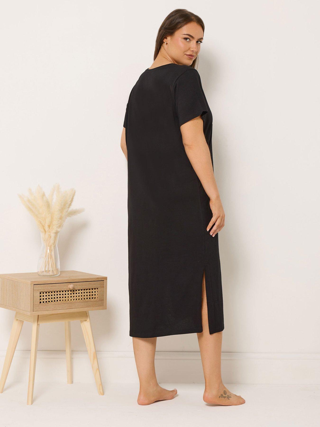  image of yours-curve-2-pack-winter-cuddles-nightdress-black
