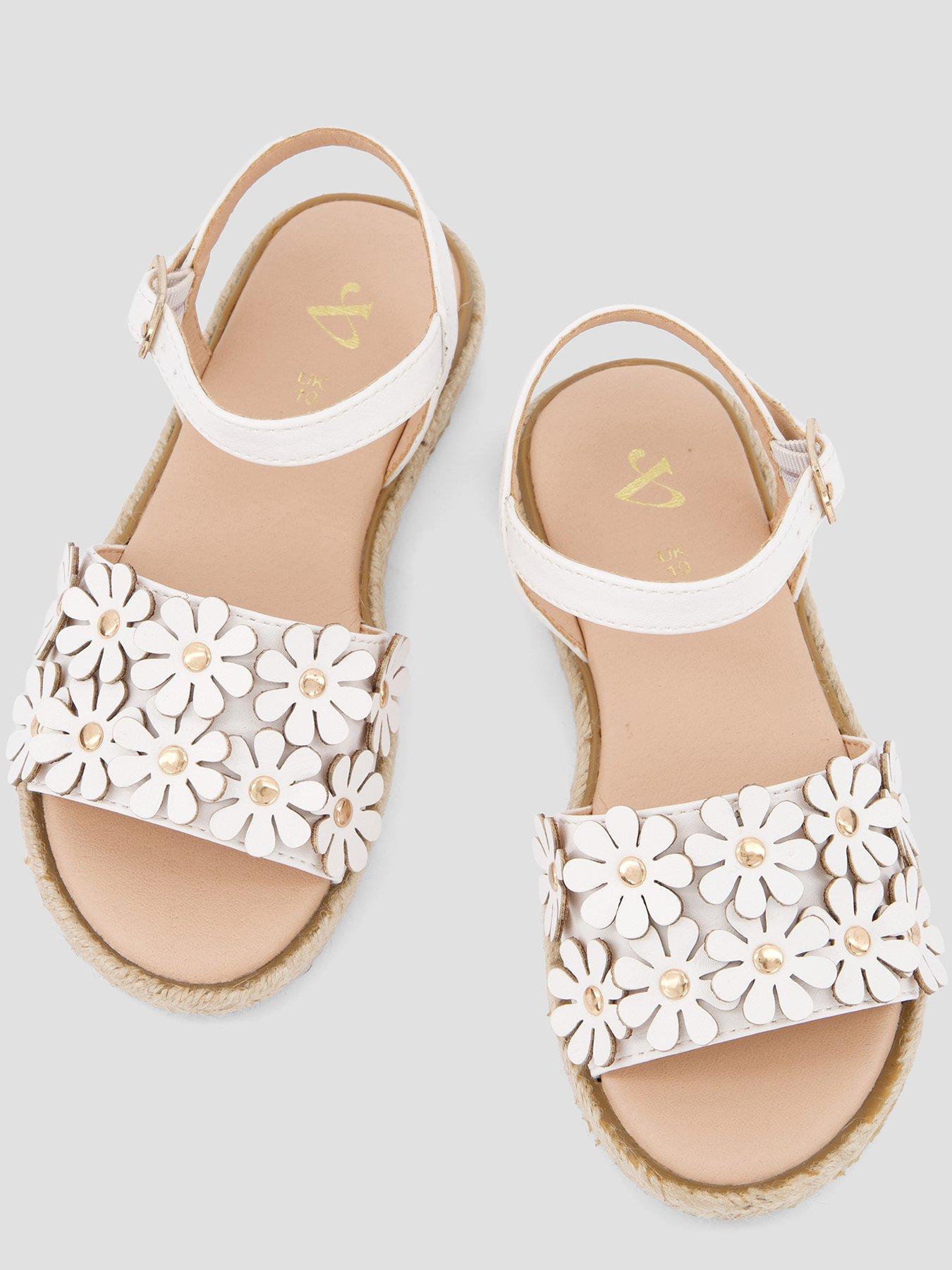  image of the-very-collection-white-3d-flower-sandals