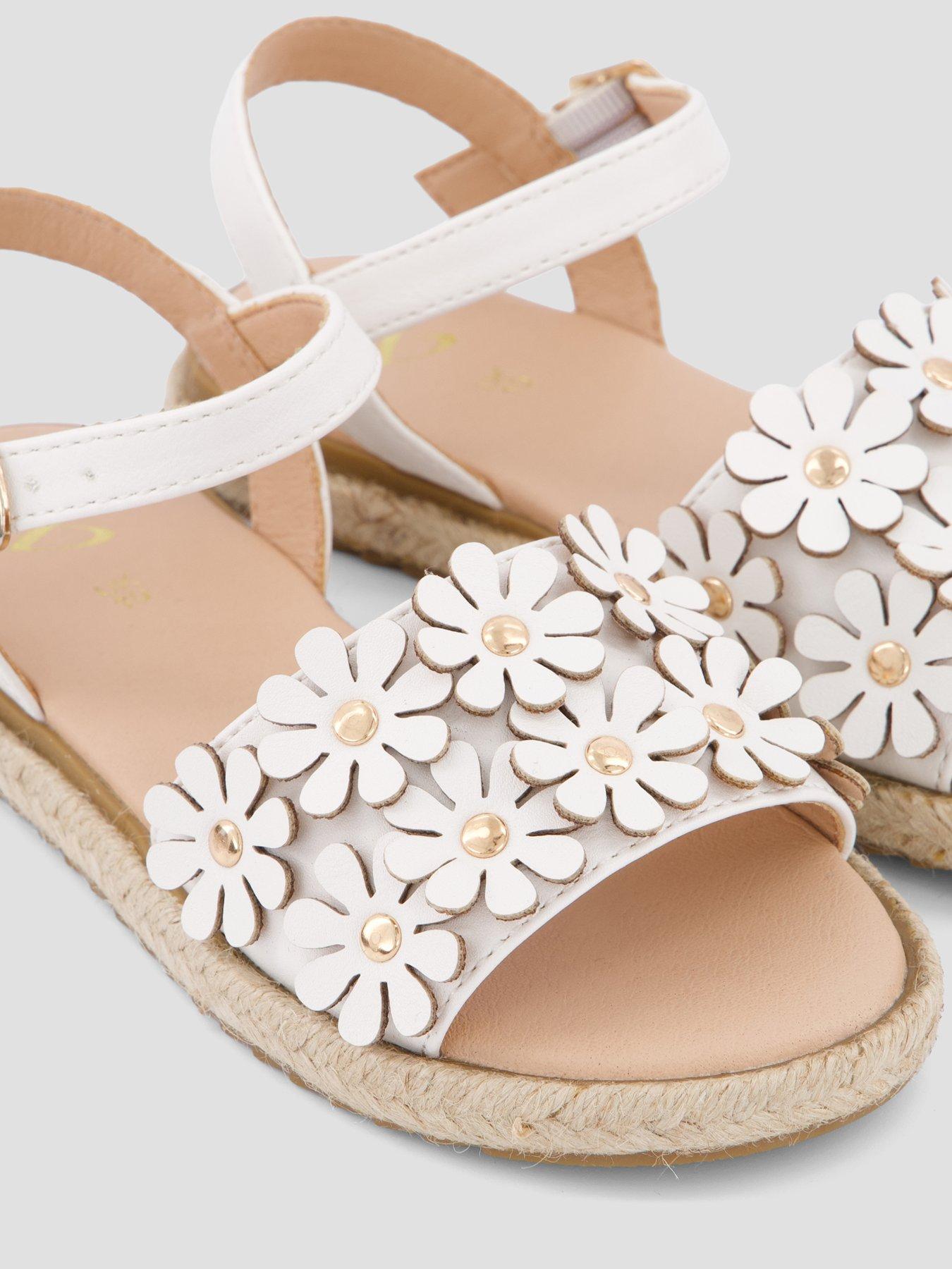  image of the-very-collection-white-3d-flower-sandals