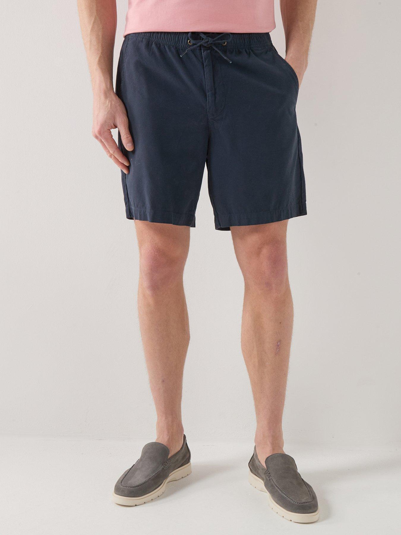 Barbour Washed Oxford Relaxed Shorts - Navy