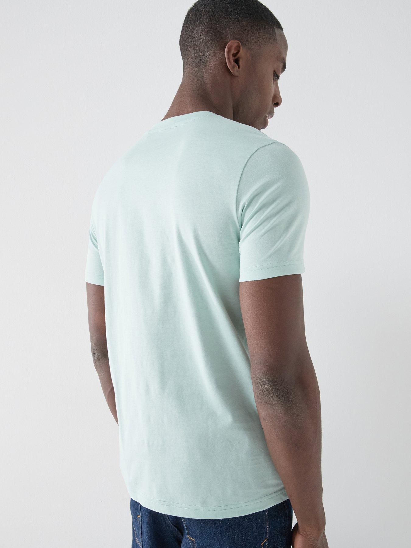  image of boss-large-logo-t-shirt-light-blue