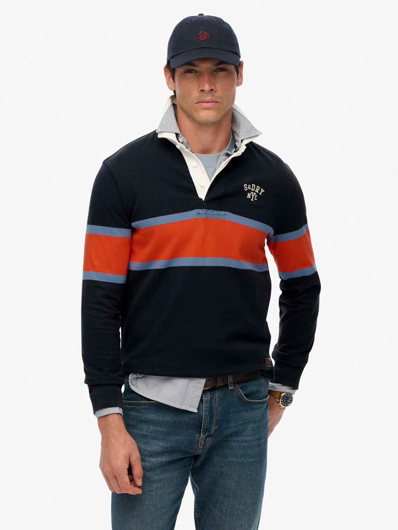 Superdry Vintage Athletic Stripe Rugby Long Sleeve T-shirt