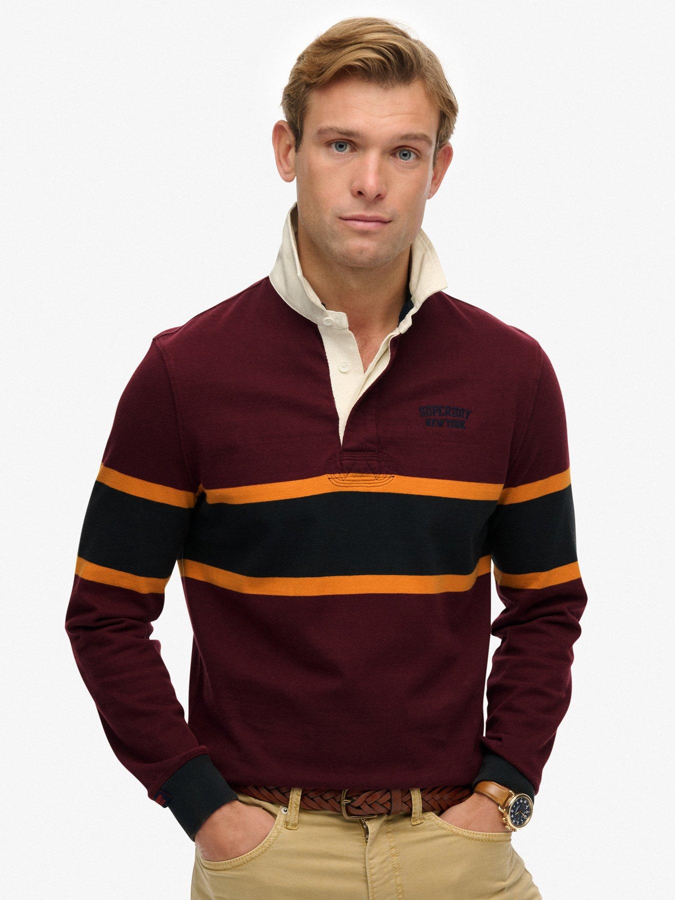  image of superdry-vintage-athletic-rugby-long-sleeve-t-shirt-dark-red