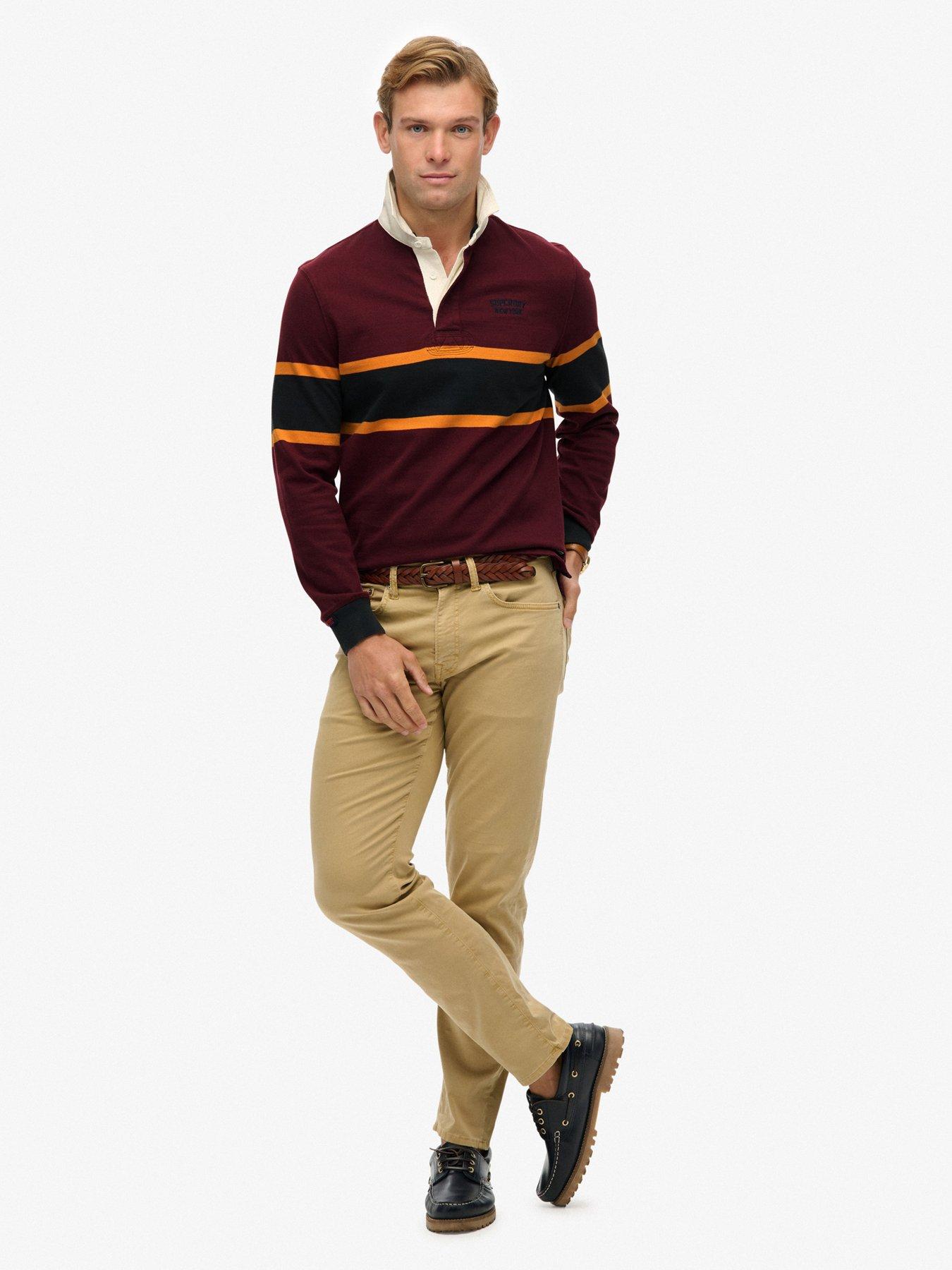  image of superdry-vintage-athletic-rugby-long-sleeve-t-shirt-dark-red