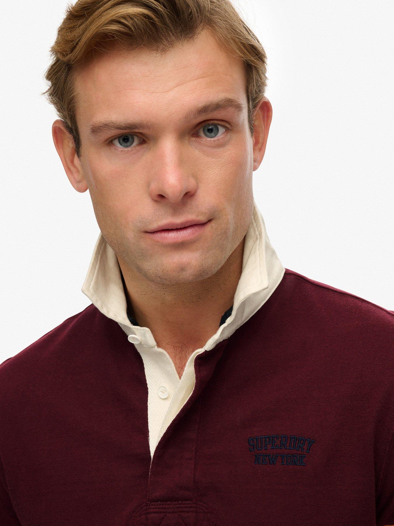  image of superdry-vintage-athletic-rugby-long-sleeve-t-shirt-dark-red