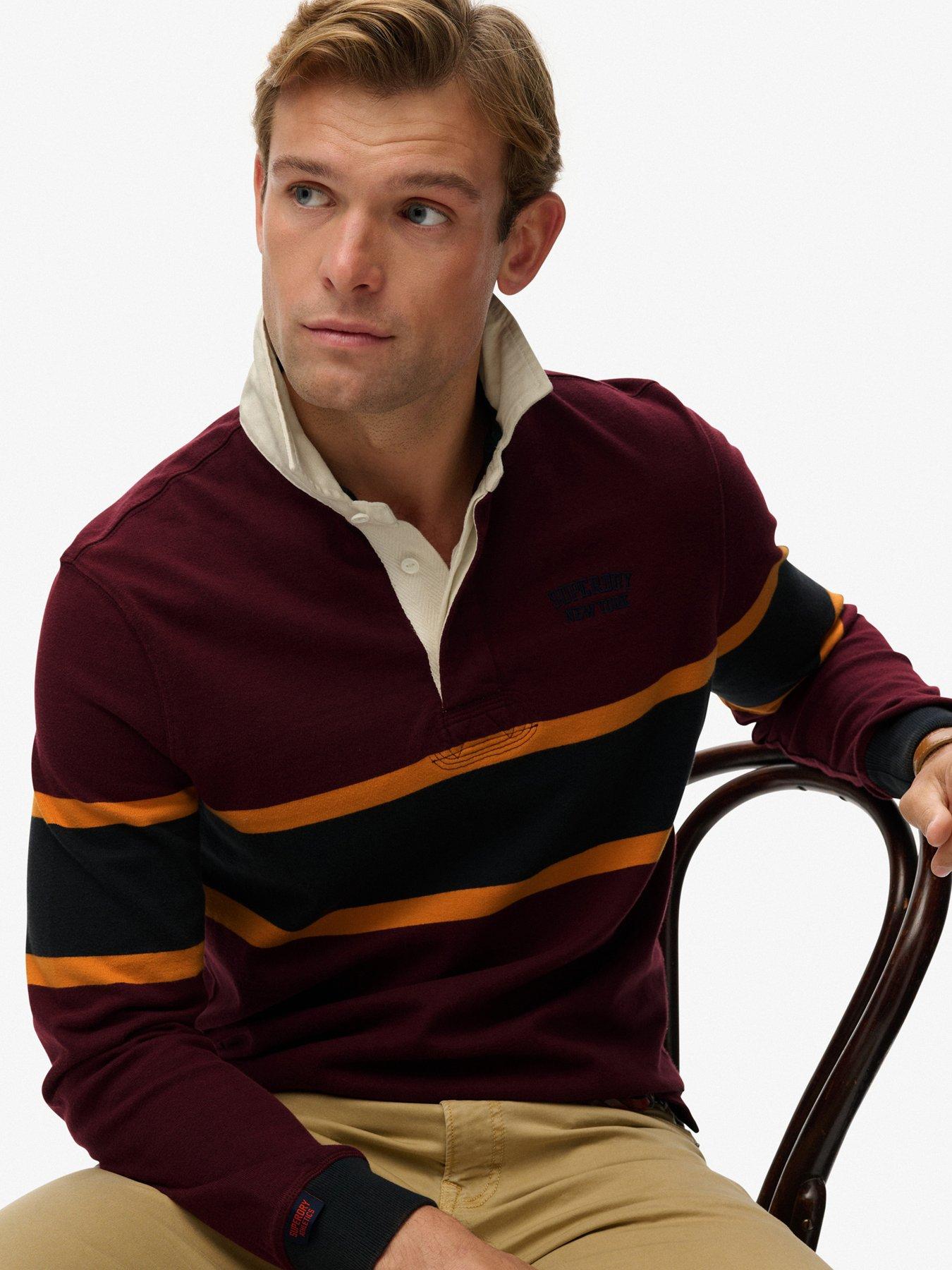  image of superdry-vintage-athletic-rugby-long-sleeve-t-shirt-dark-red