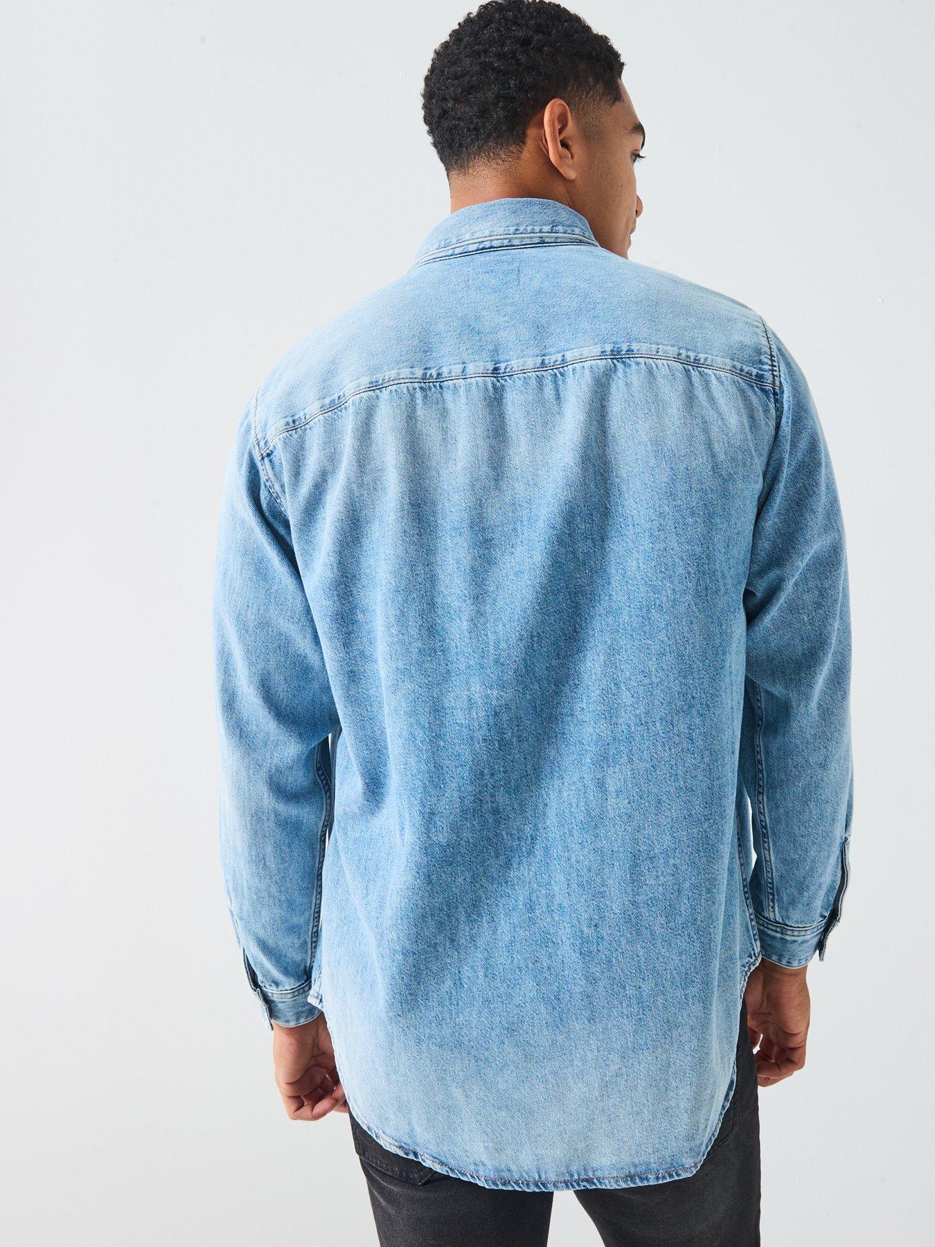 Image 2 of 6 of Diesel D Oval Denim Shirt - Light Blue