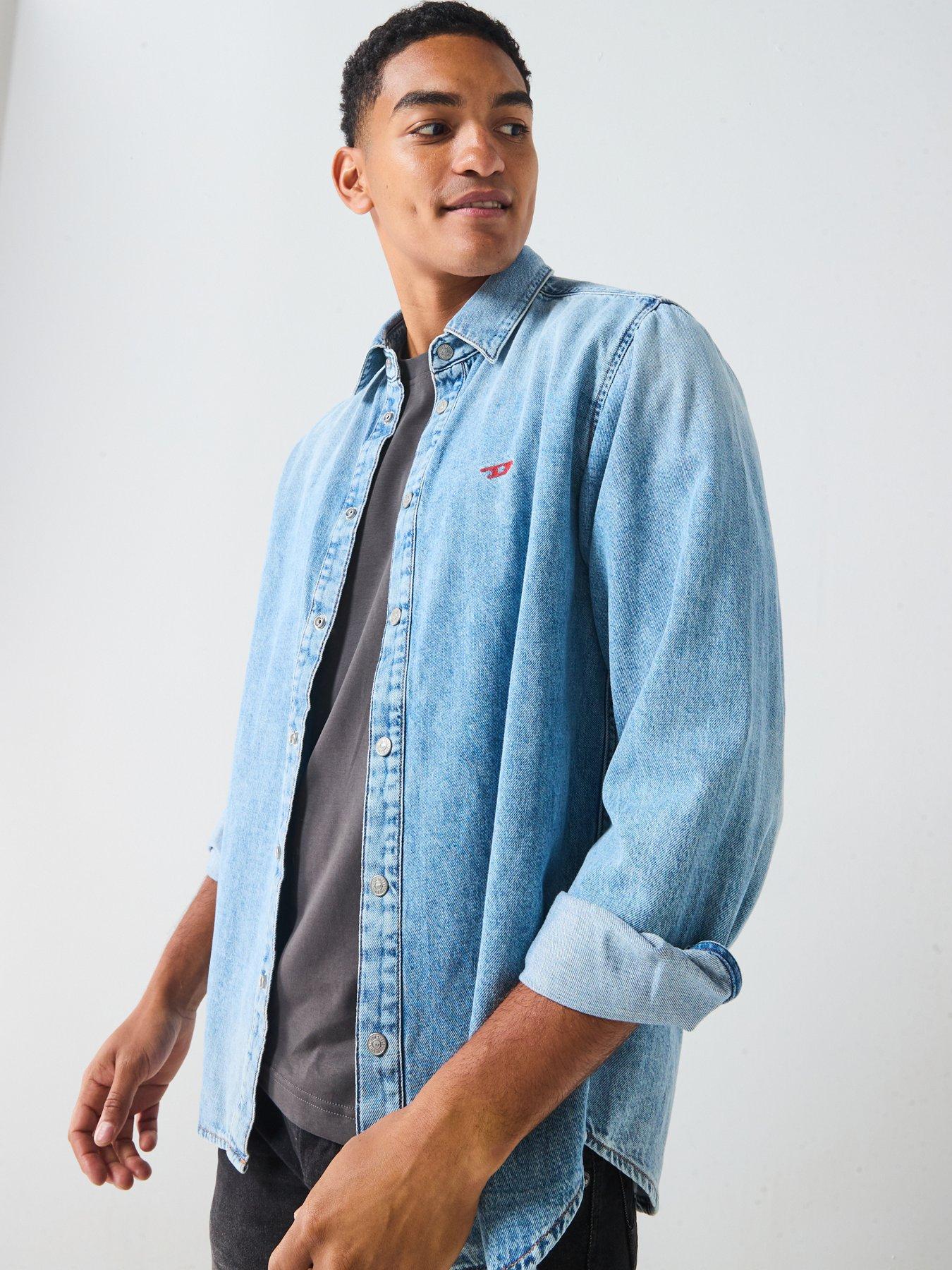 Image 5 of 6 of Diesel D Oval Denim Shirt - Light Blue