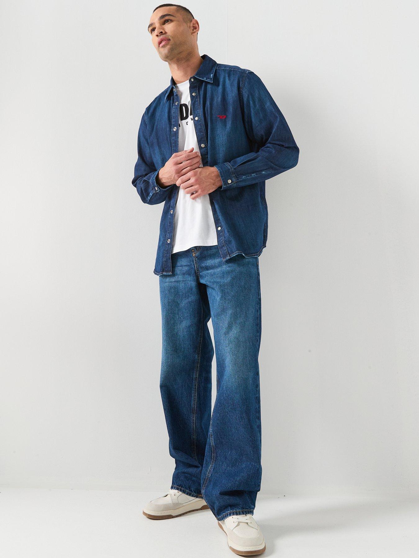 Image 3 of 6 of Diesel D Oval Denim Shirt - Blue
