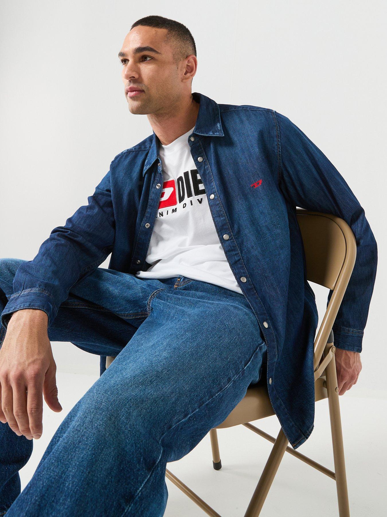 Image 4 of 6 of Diesel D Oval Denim Shirt - Blue