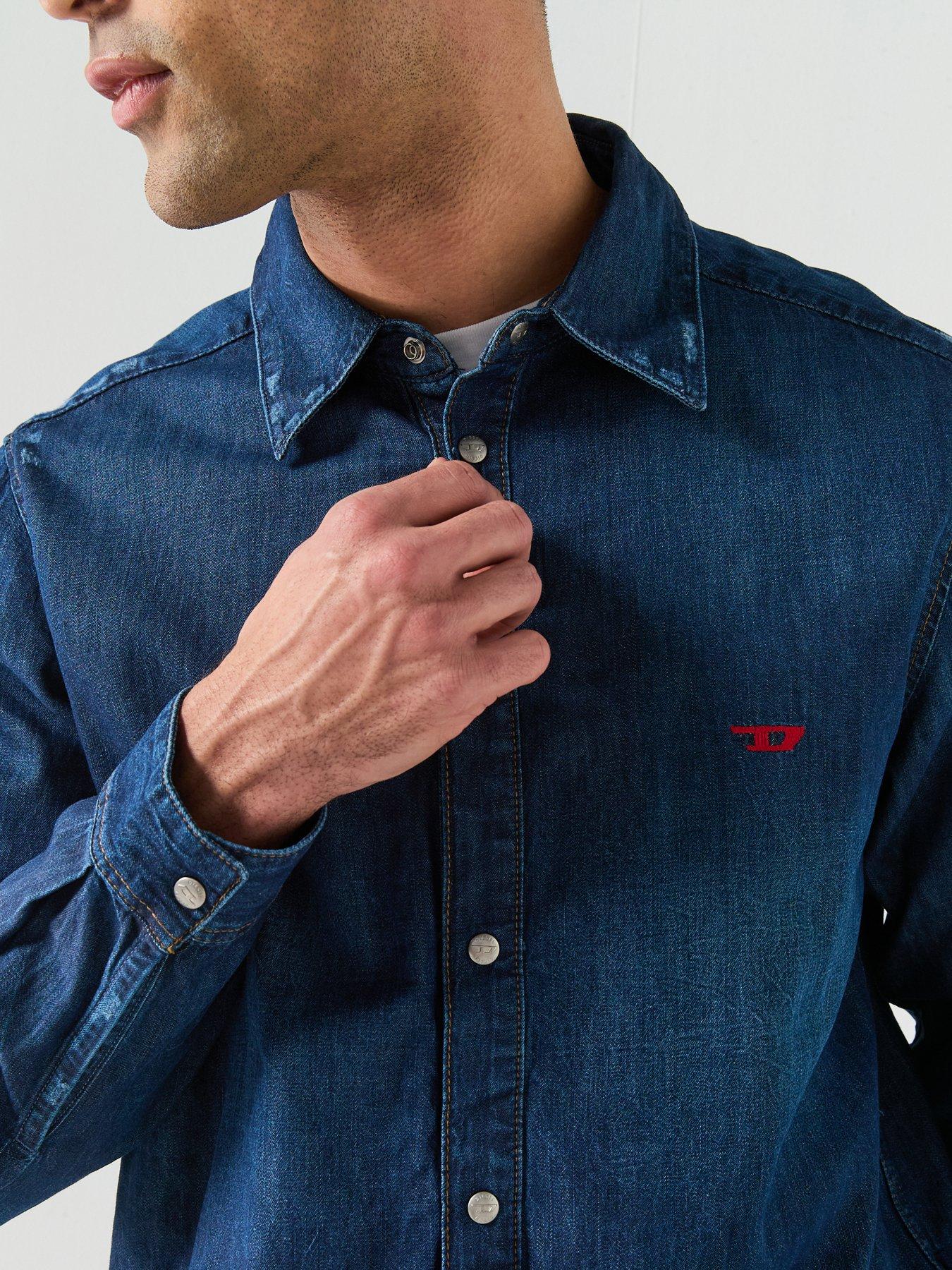 Image 5 of 6 of Diesel D Oval Denim Shirt - Blue