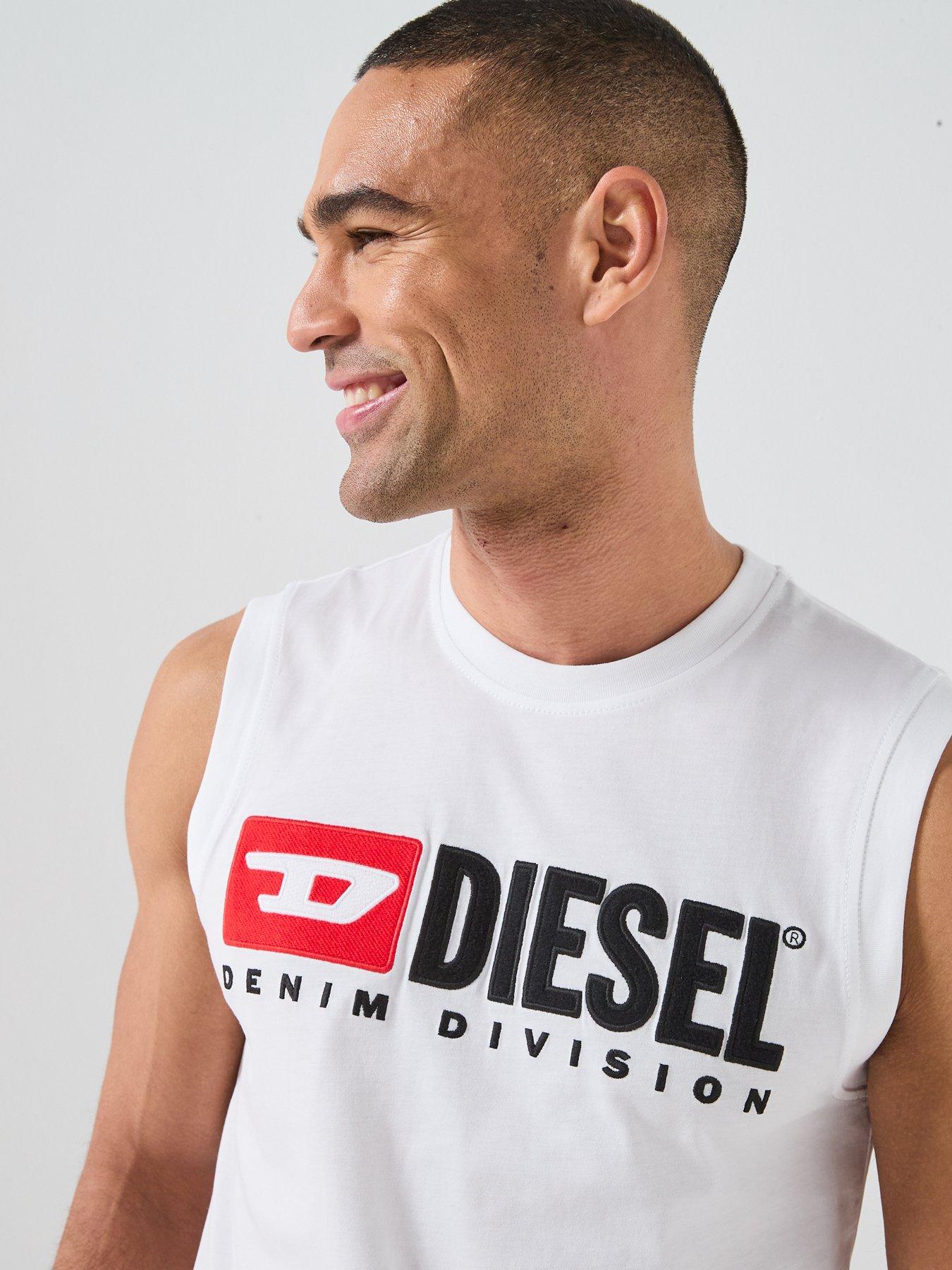 Image 4 of 6 of Diesel Logo Vest - White