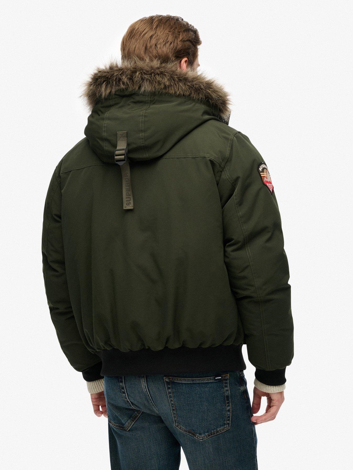 stillFront image of superdry-everest-faux-fur-bomber-jacket-dark-green