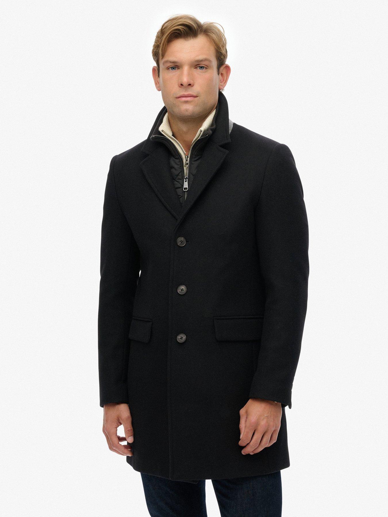  image of superdry-tailored-town-coat-black