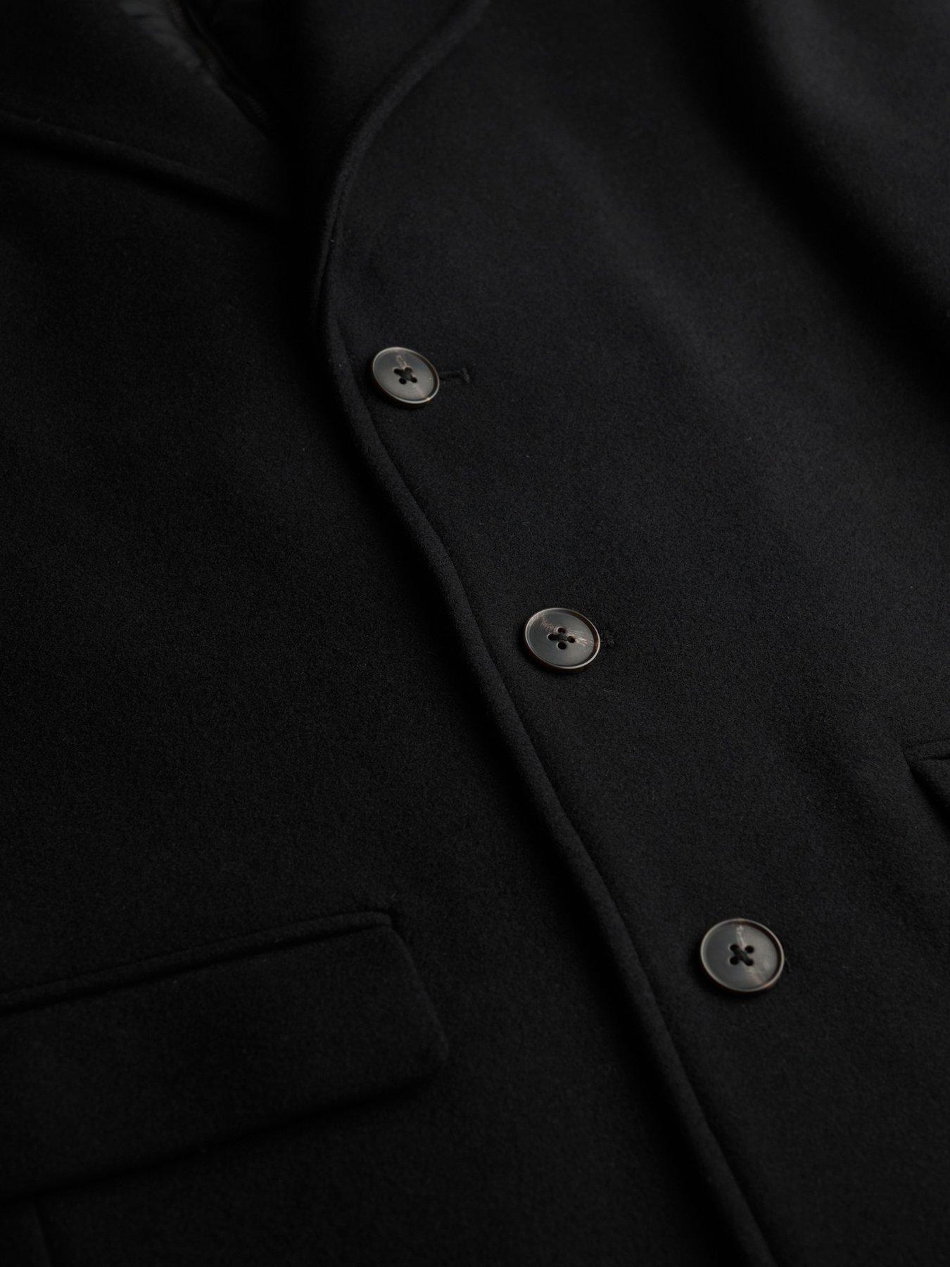 Image 7 of 7 of Superdry Tailored Town Coat - Black