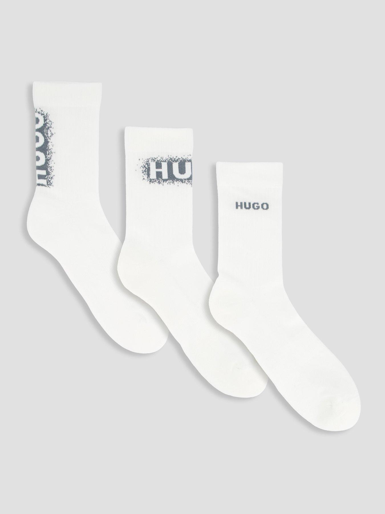 hugo-3-pack-spray-logo-sports-crew-socks-white