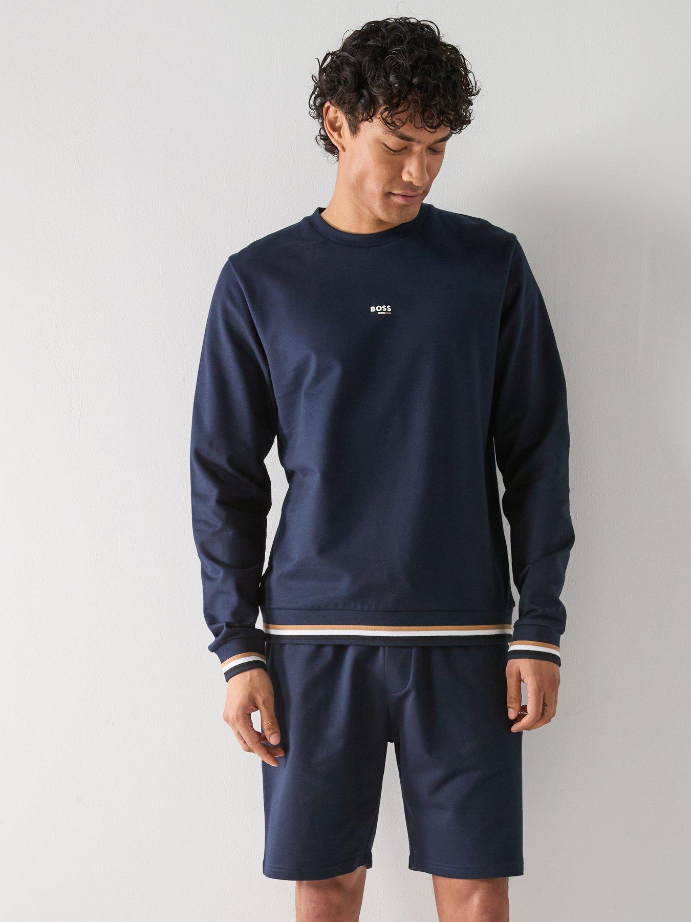BOSS Iconic Loungewear Crew Sweatshirt - Navy
