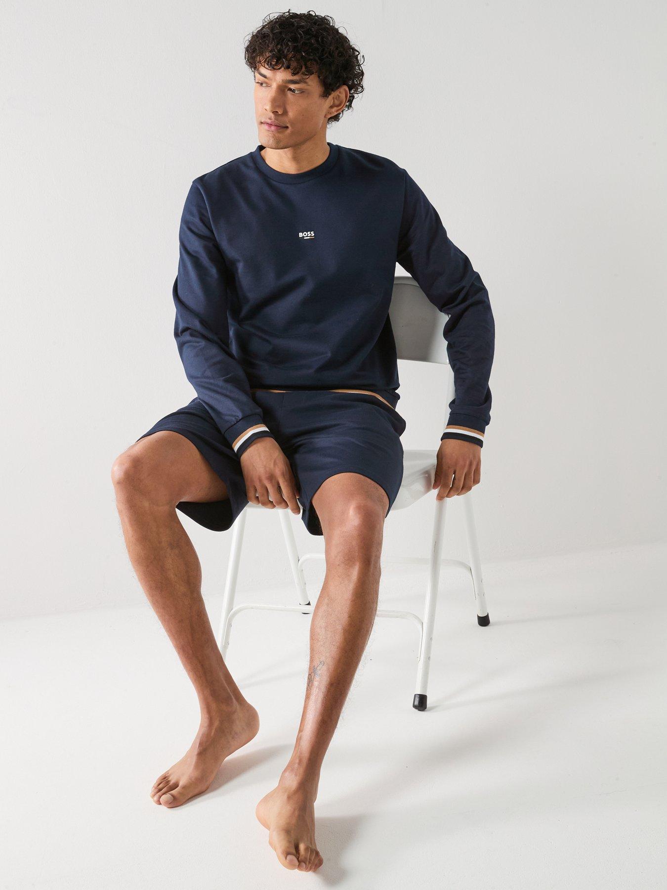 Image 6 of 6 of BOSS Iconic Loungewear Shorts - Navy