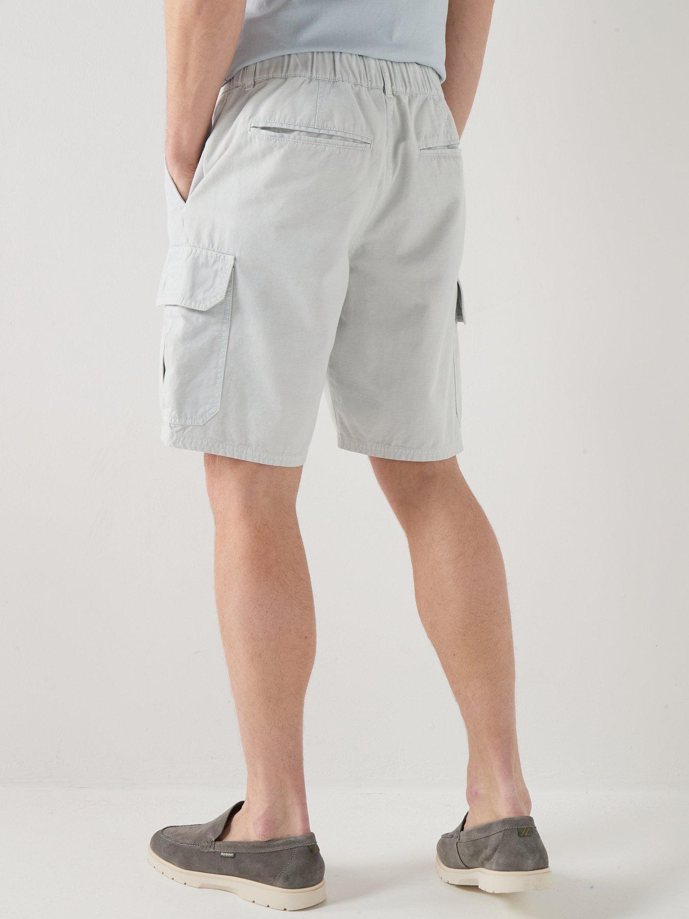 Image 2 of 4 of Barbour Draftmen Relaxed Cargo Shorts - Light Blue