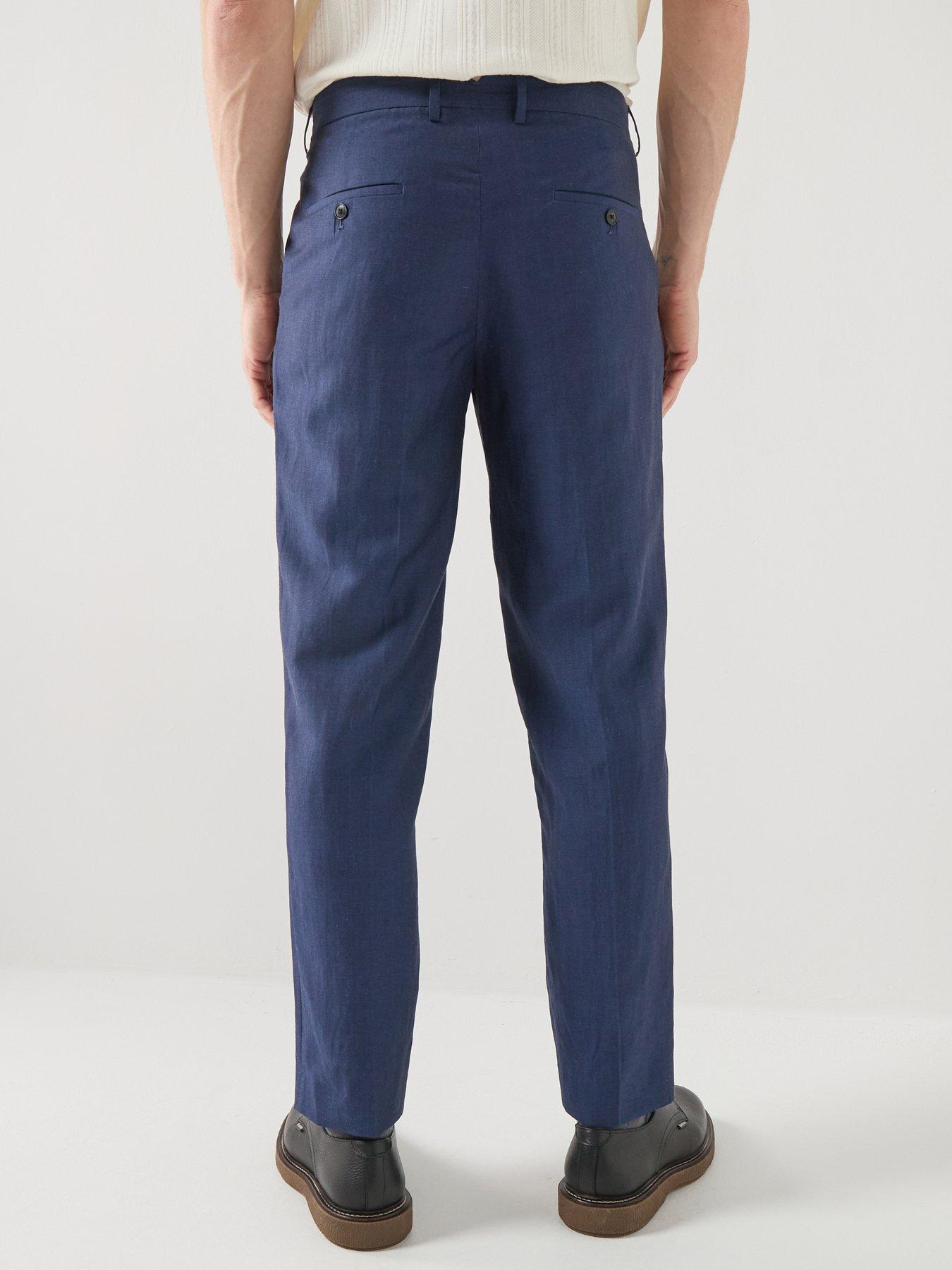  image of barbour-willowtree-linen-blend-trousers-navy