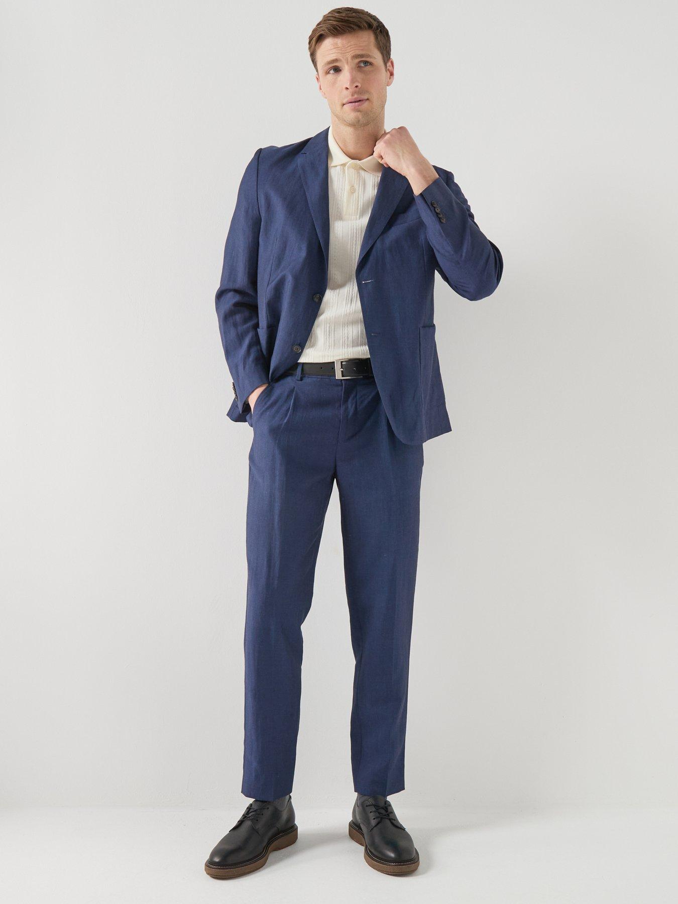  image of barbour-willowtree-linen-blend-trousers-navy