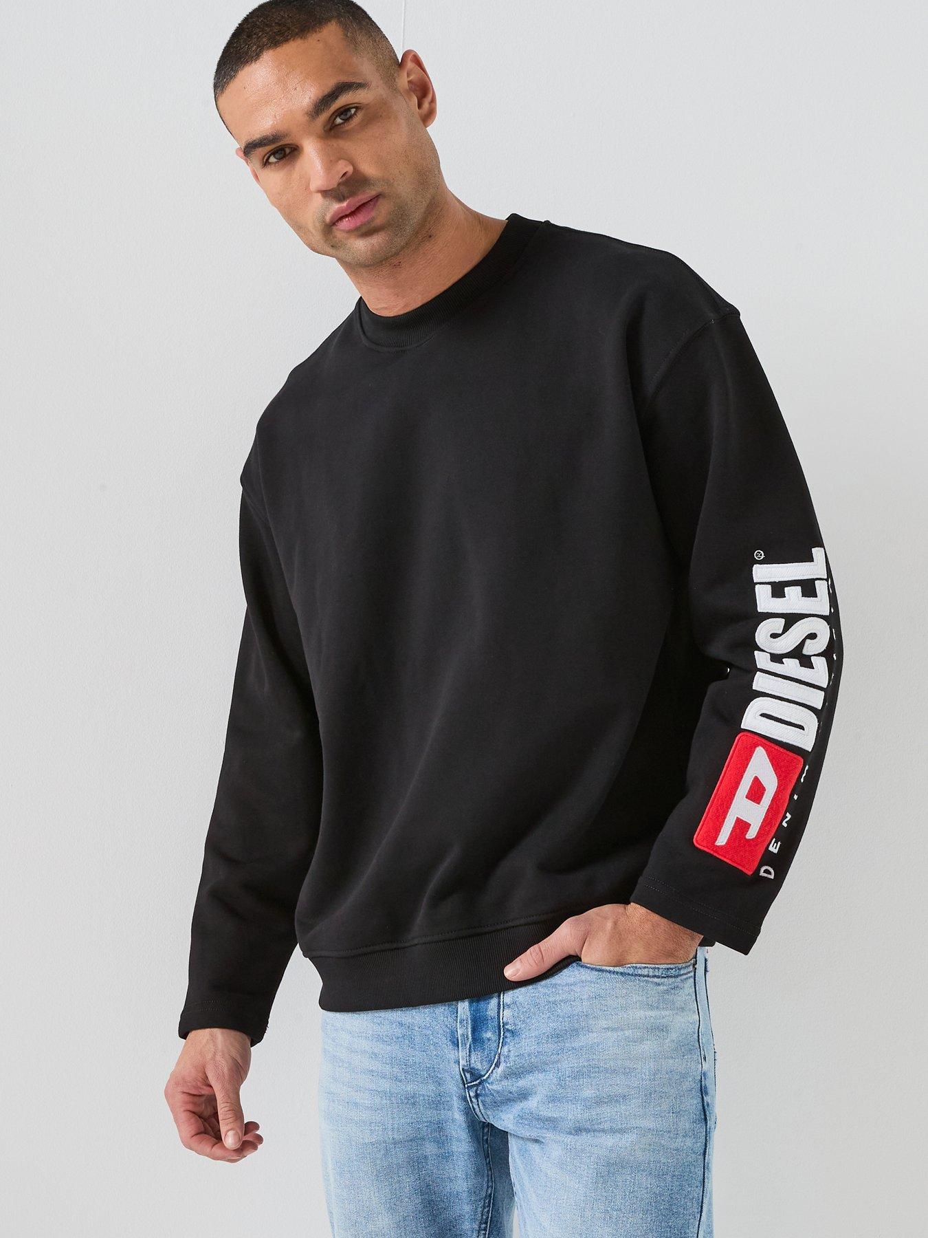 Diesel Arm Logo Crew Sweatshirt - Black