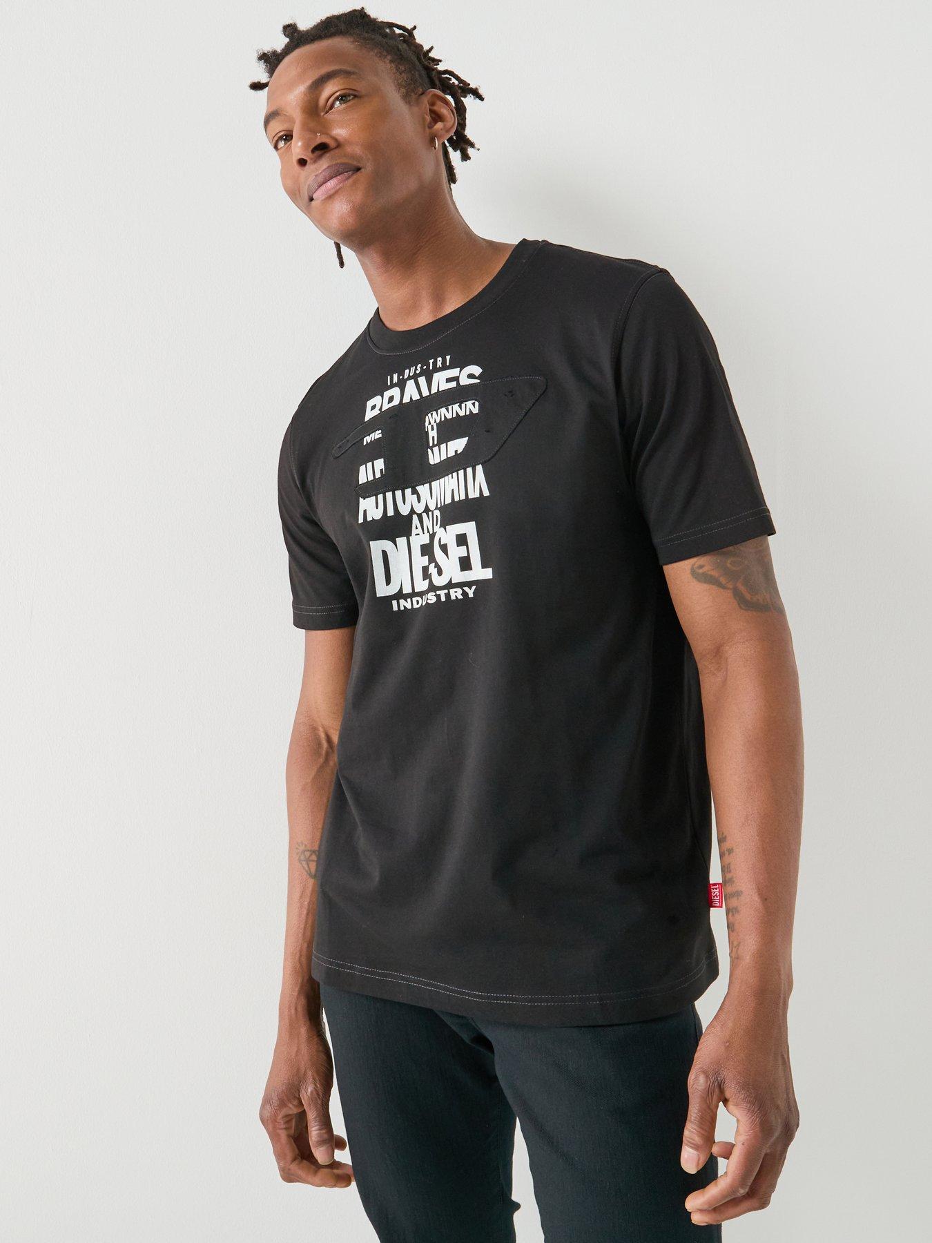 Image 1 of 6 of Diesel Graphic T-Shirt - Black