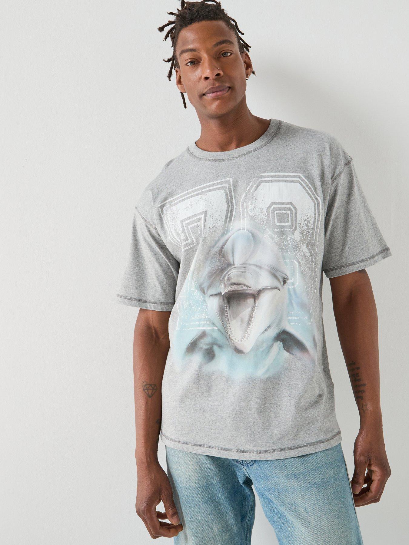 Diesel Crew Neck Graphic T-Shirt - Grey