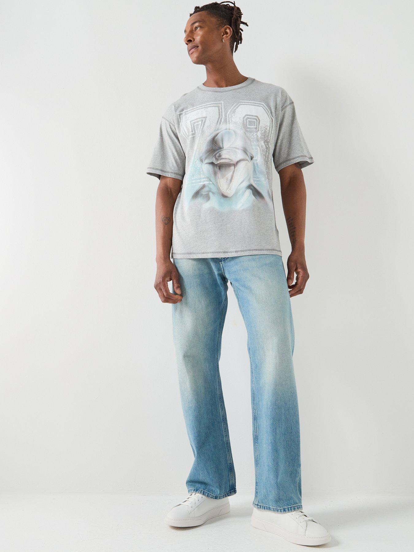 Image 3 of 5 of Diesel Graphic T-Shirt - Grey