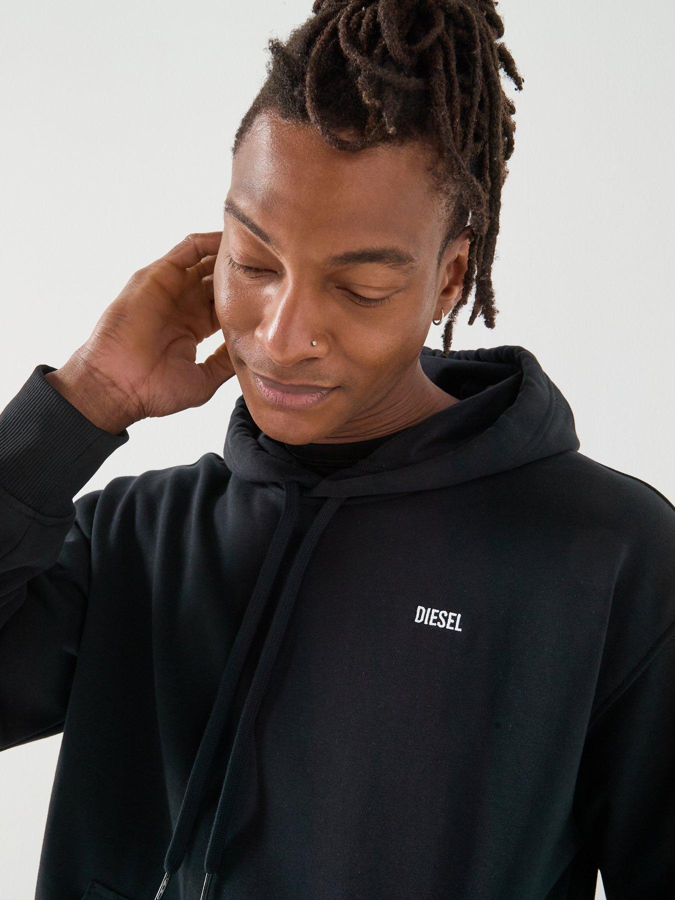 Image 4 of 6 of Diesel D Oval Overhead Hoodie - Black