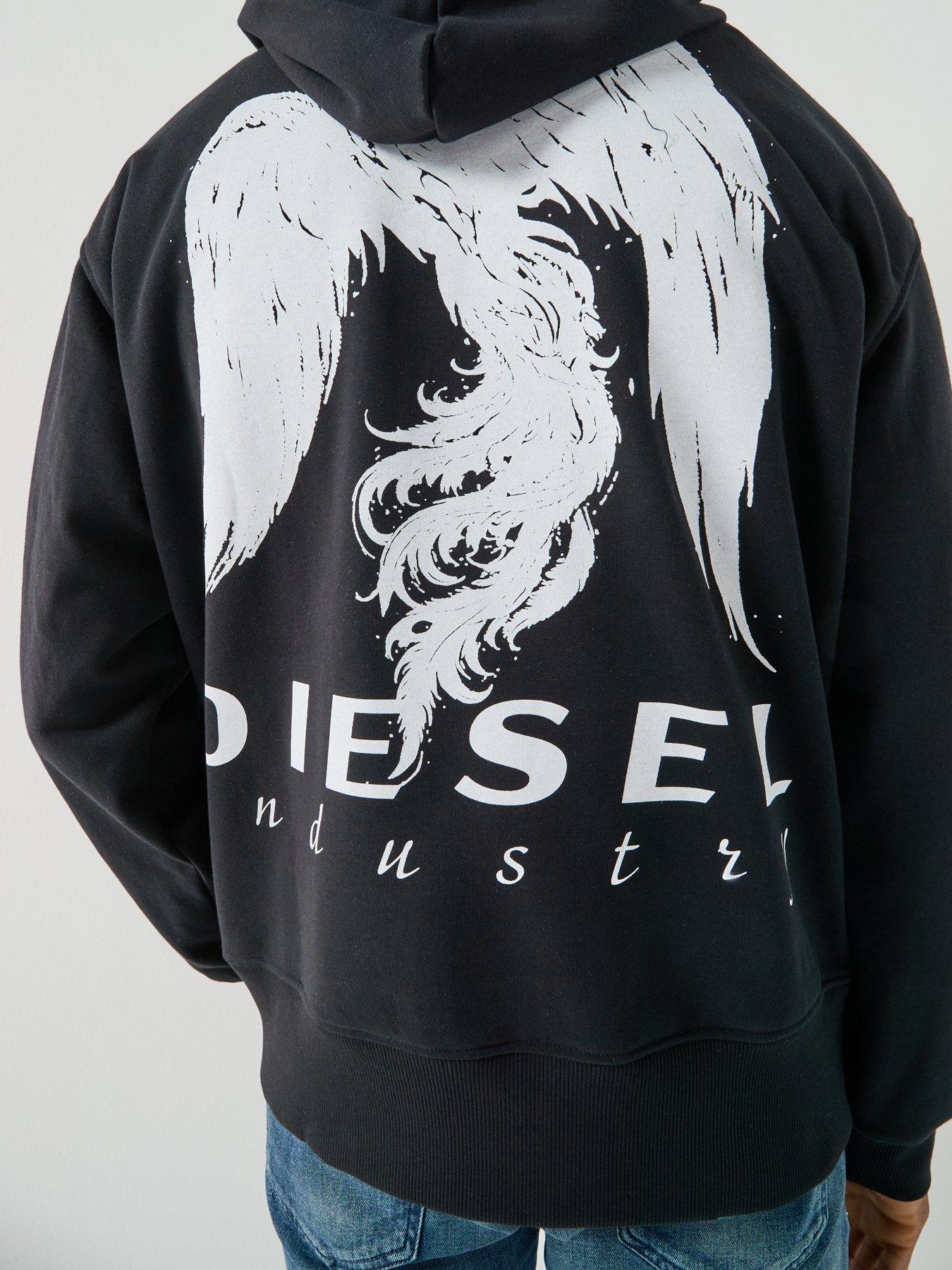 Image 6 of 6 of Diesel D Oval Overhead Hoodie - Black