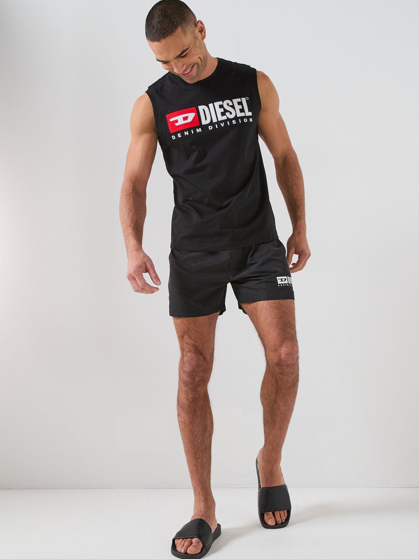 Image 3 of 6 of Diesel Classic Logo Swim Shorts - Black