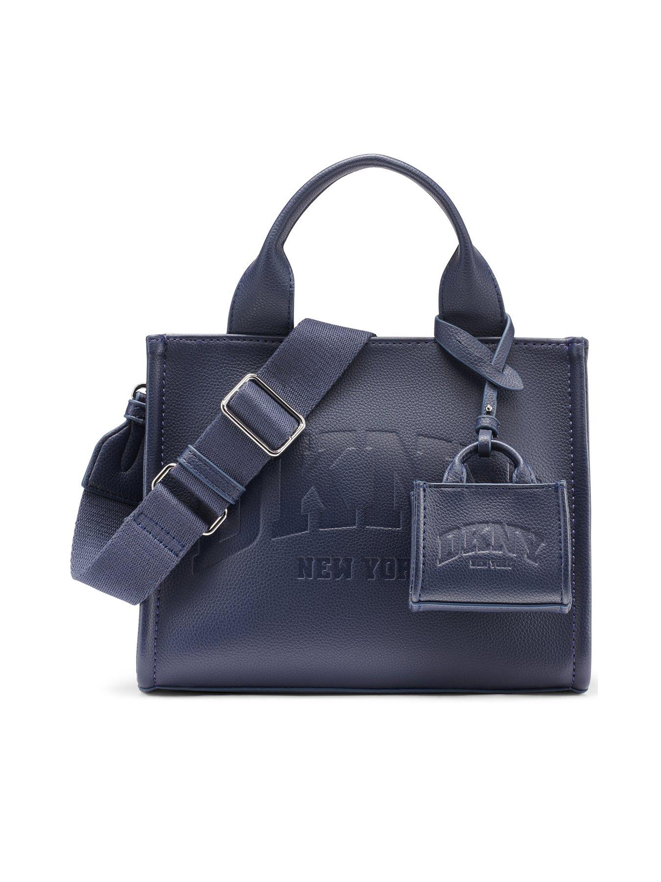 Image 1 of 5 of DKNY Hadlee Small Canvas Tote Bag - Navy