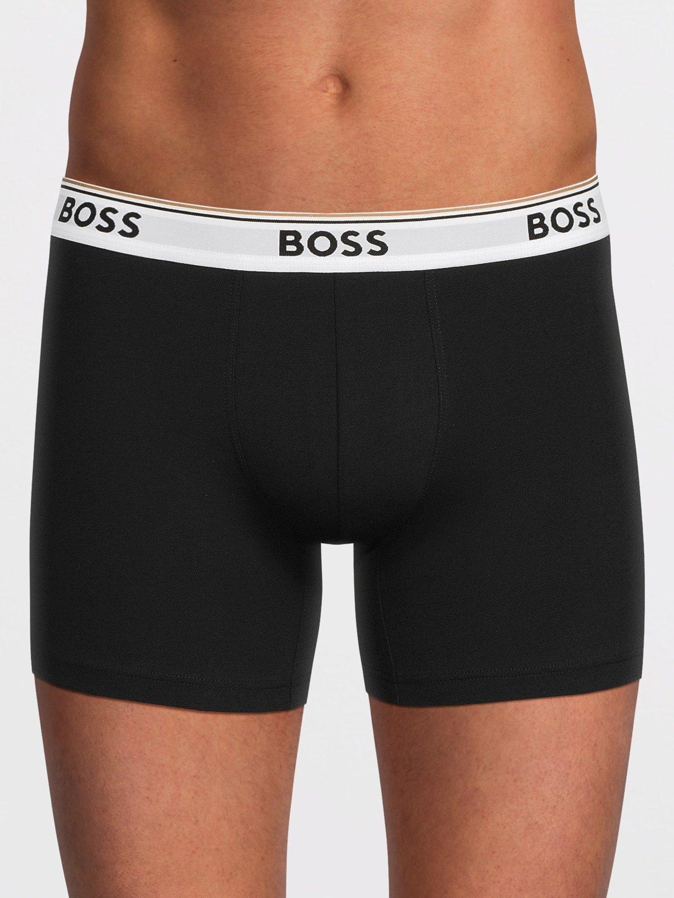 Image 2 of 4 of BOSS 3 Pack Power Design Boxer Briefs - Black