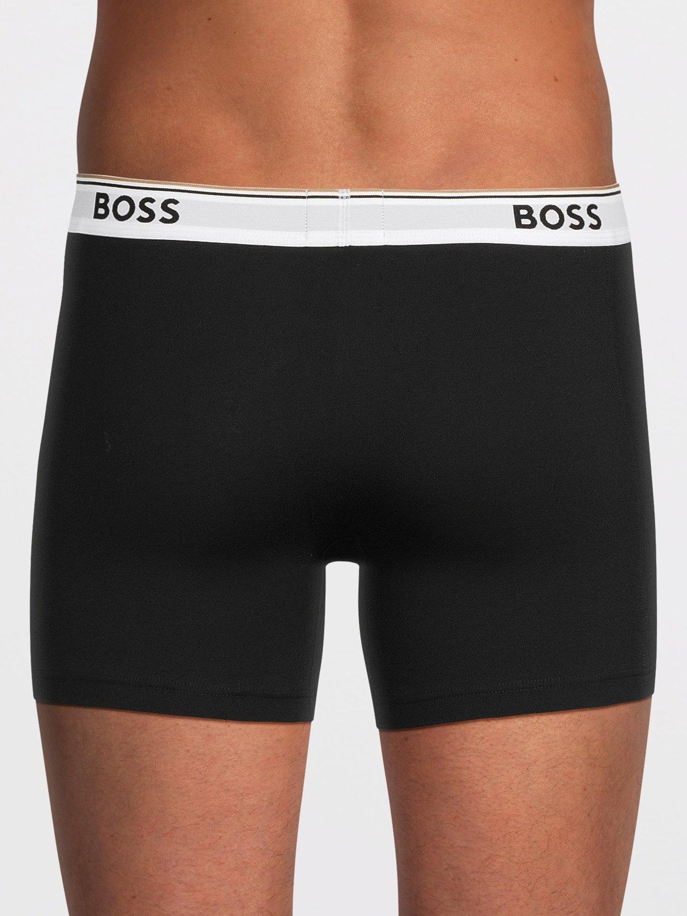 Image 3 of 4 of BOSS 3 Pack Power Design Boxer Briefs - Black