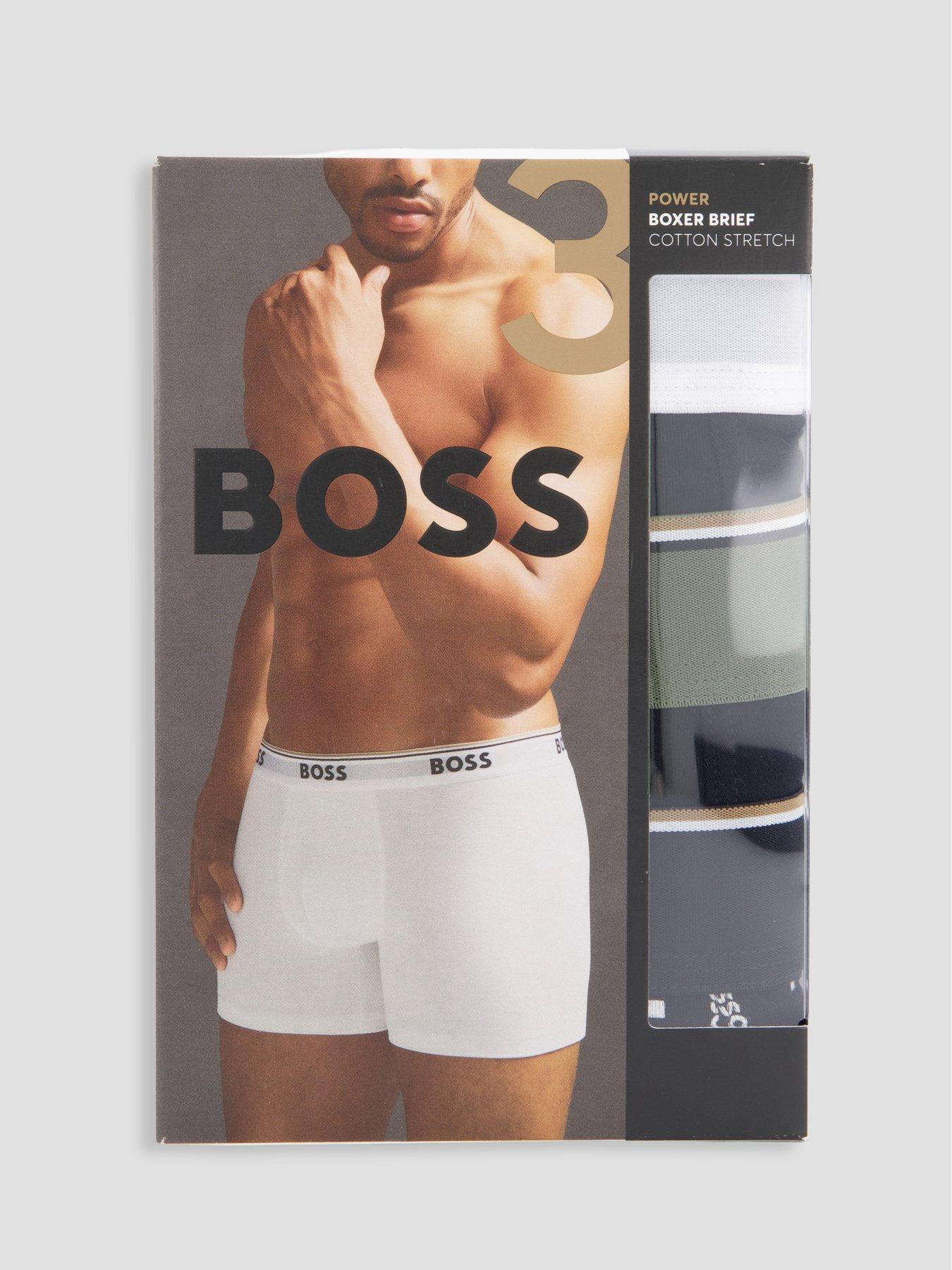 Image 4 of 4 of BOSS 3 Pack Power Design Boxer Briefs - Black