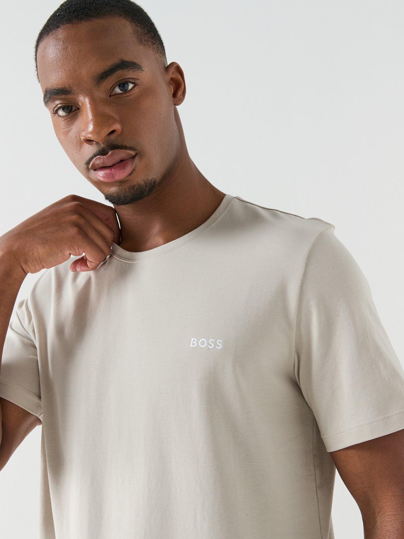 Image 4 of 5 of BOSS Mix &amp; Match Regular Fit Loungewear T-Shirt - Light Grey