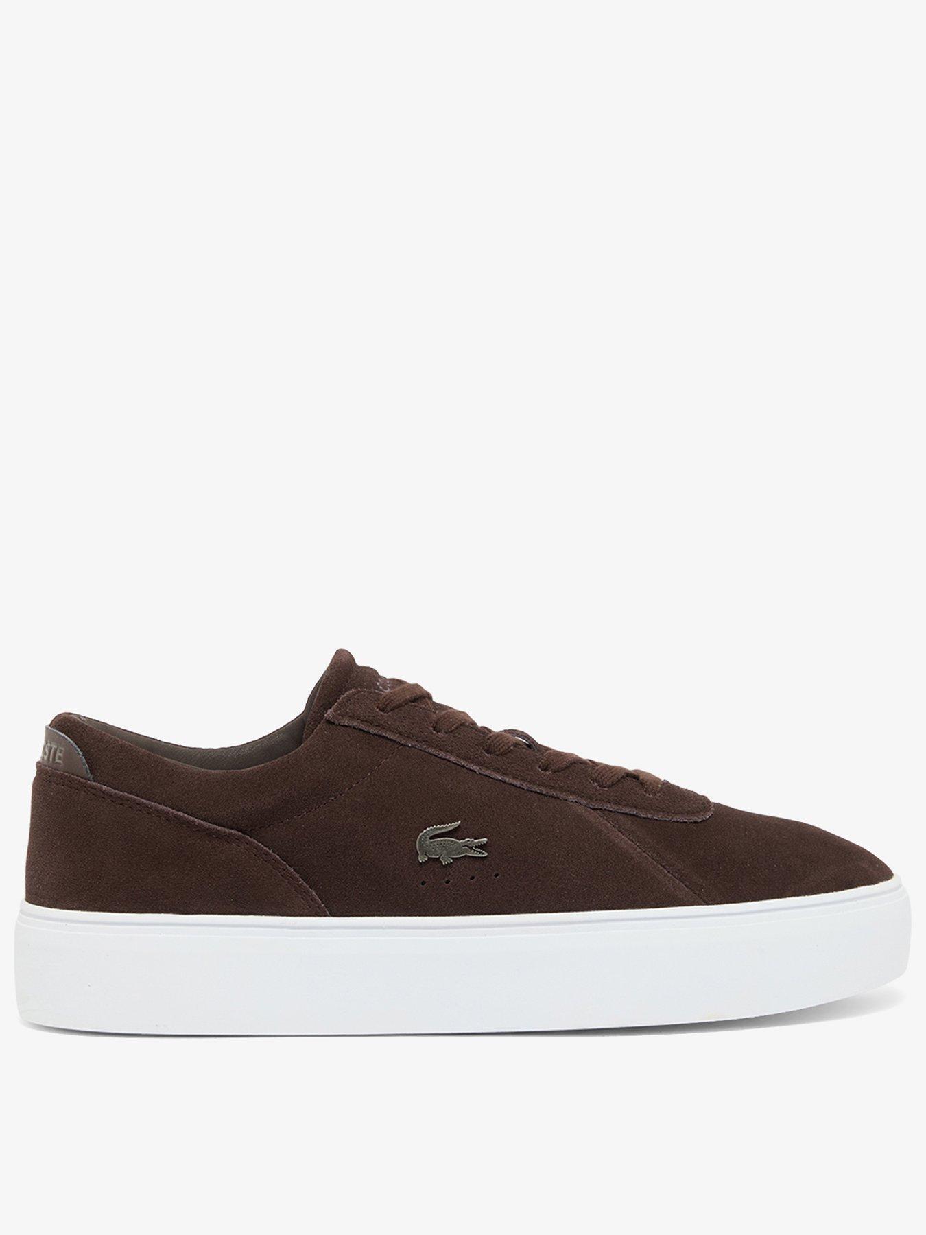 Lacoste Court Set Suede Trainers - Brown
