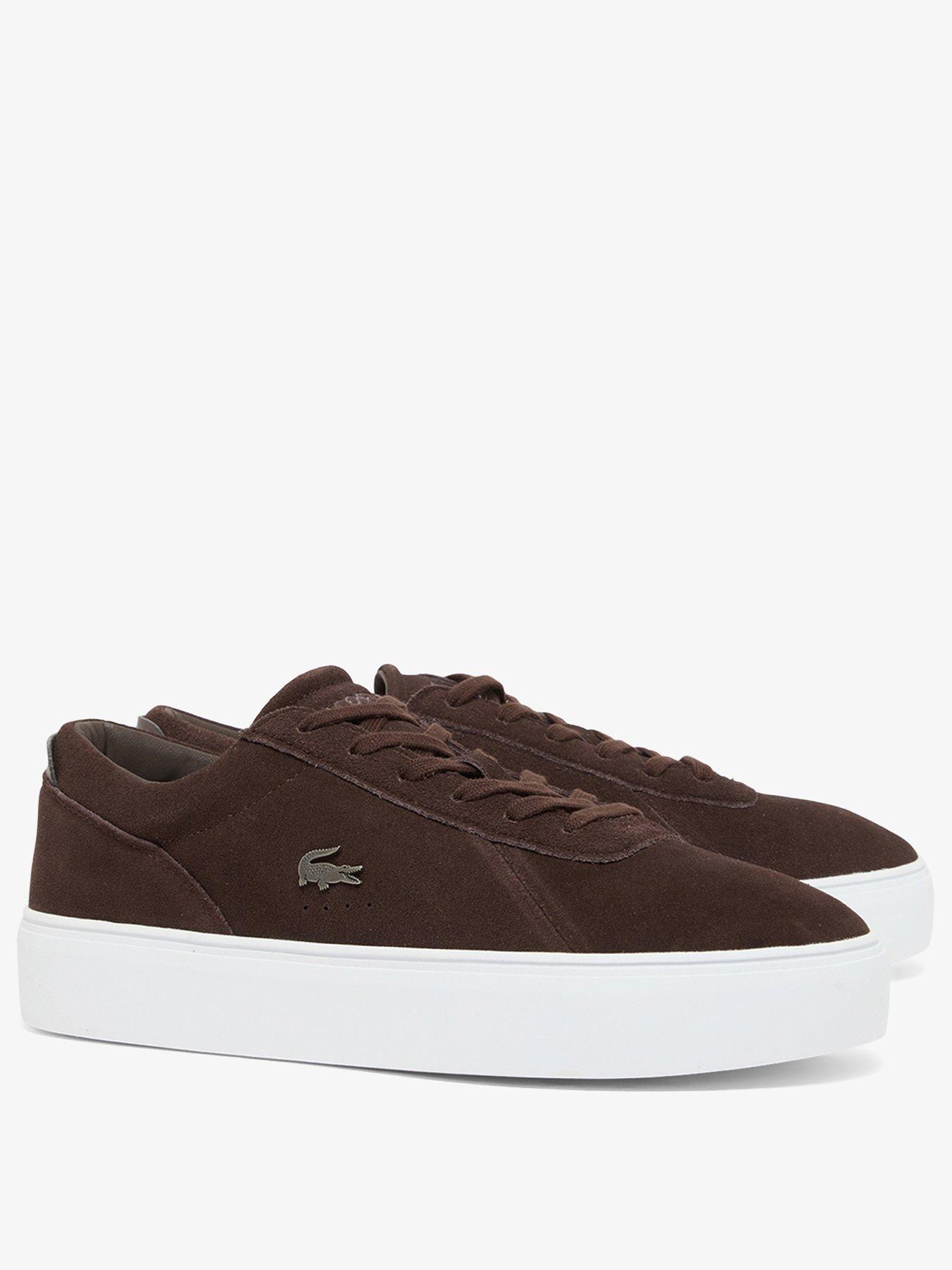 Image 2 of 6 of Lacoste Court Set Suede Trainers - Brown