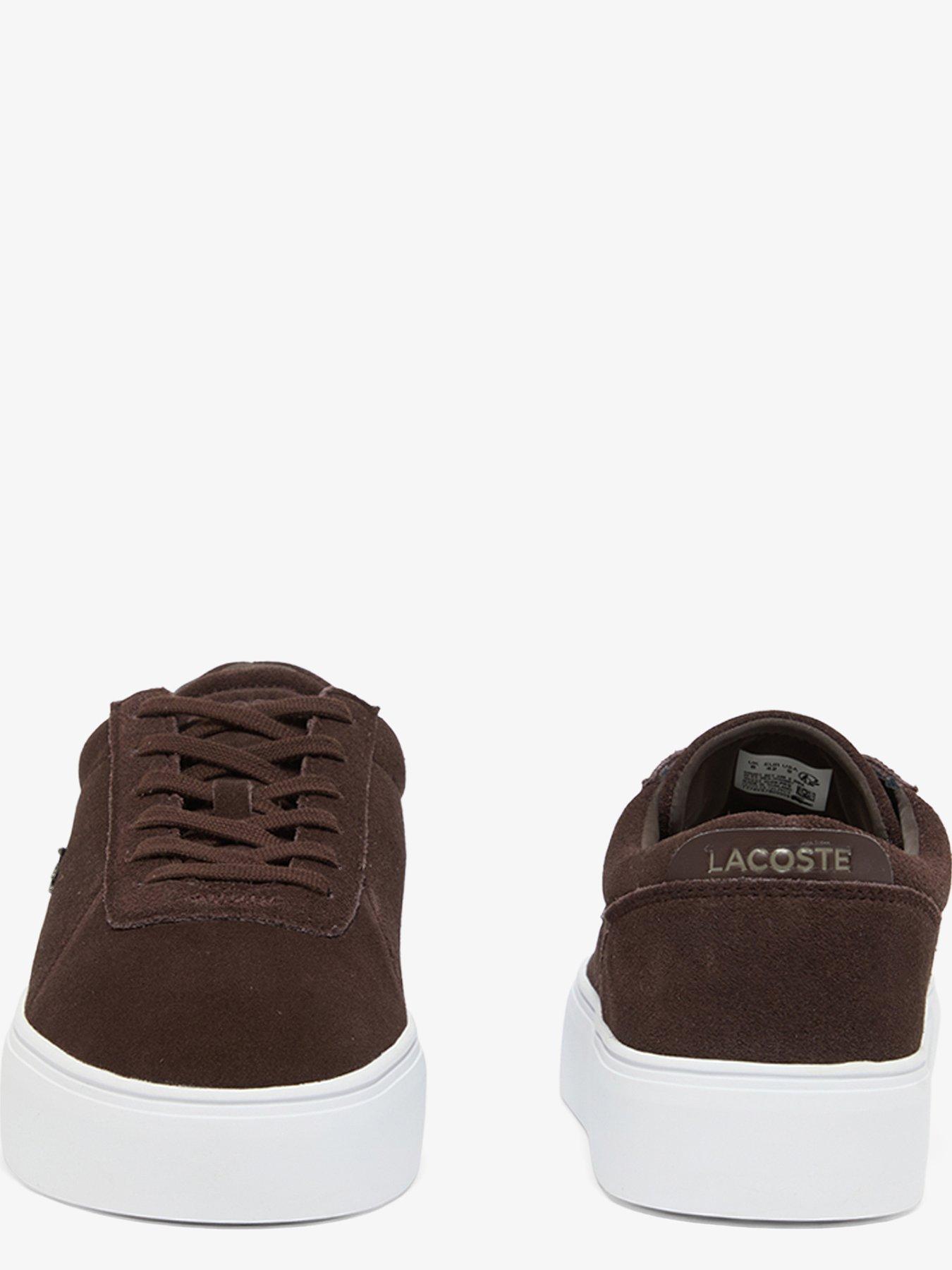 Image 5 of 6 of Lacoste Court Set Suede Trainers - Brown