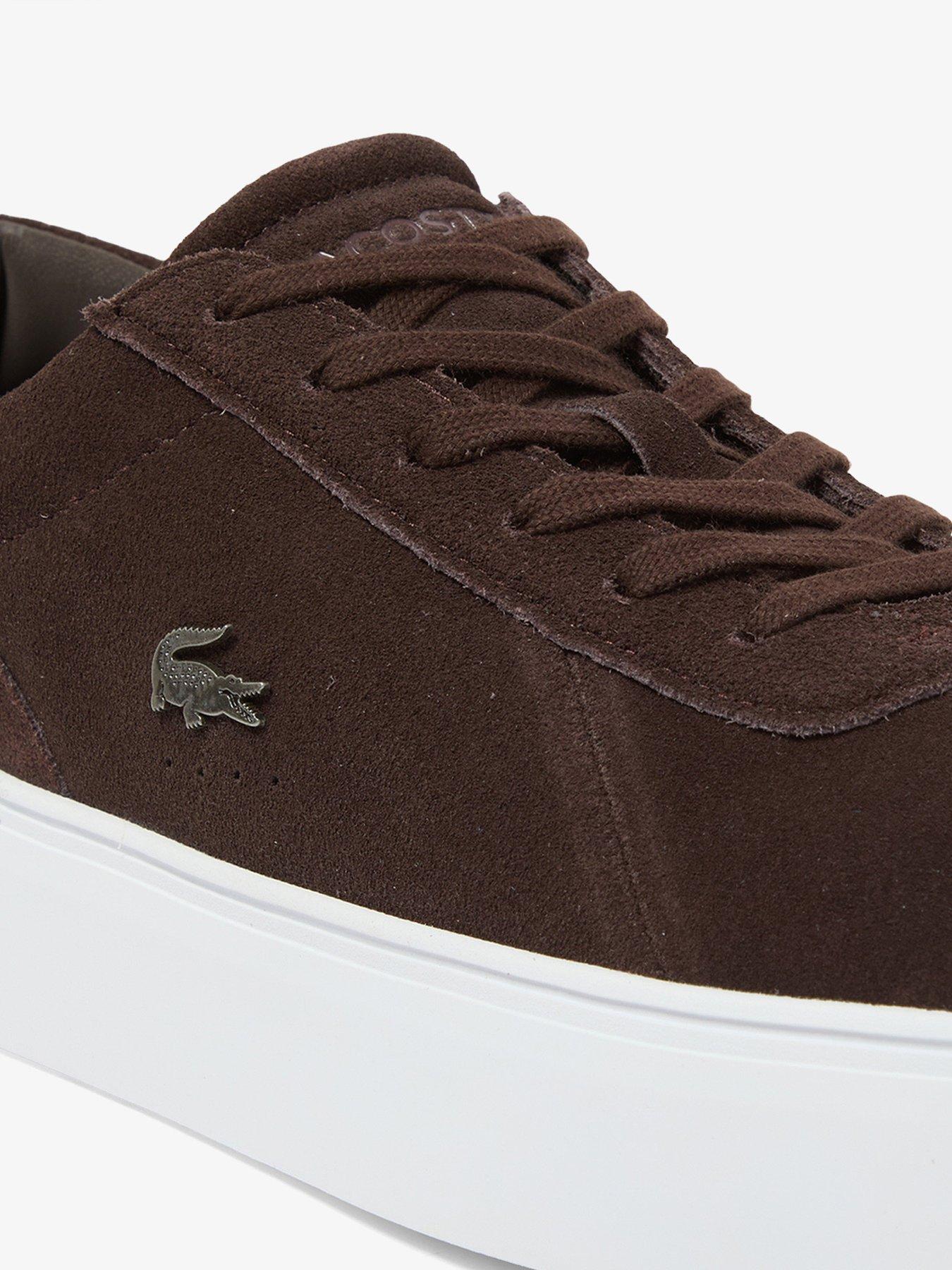 Image 6 of 6 of Lacoste Court Set Suede Trainers - Brown