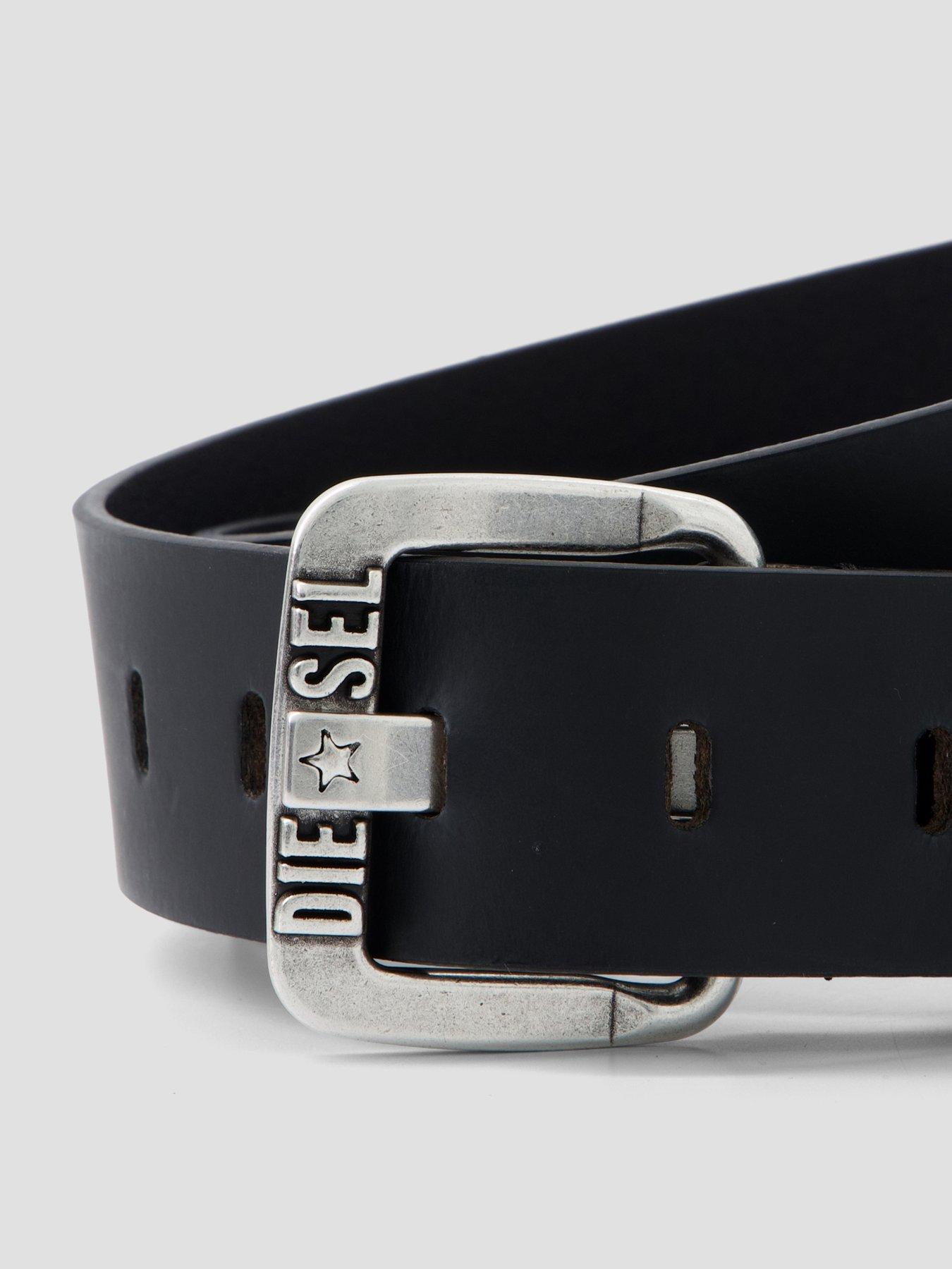 back image of diesel-leather-belt-black