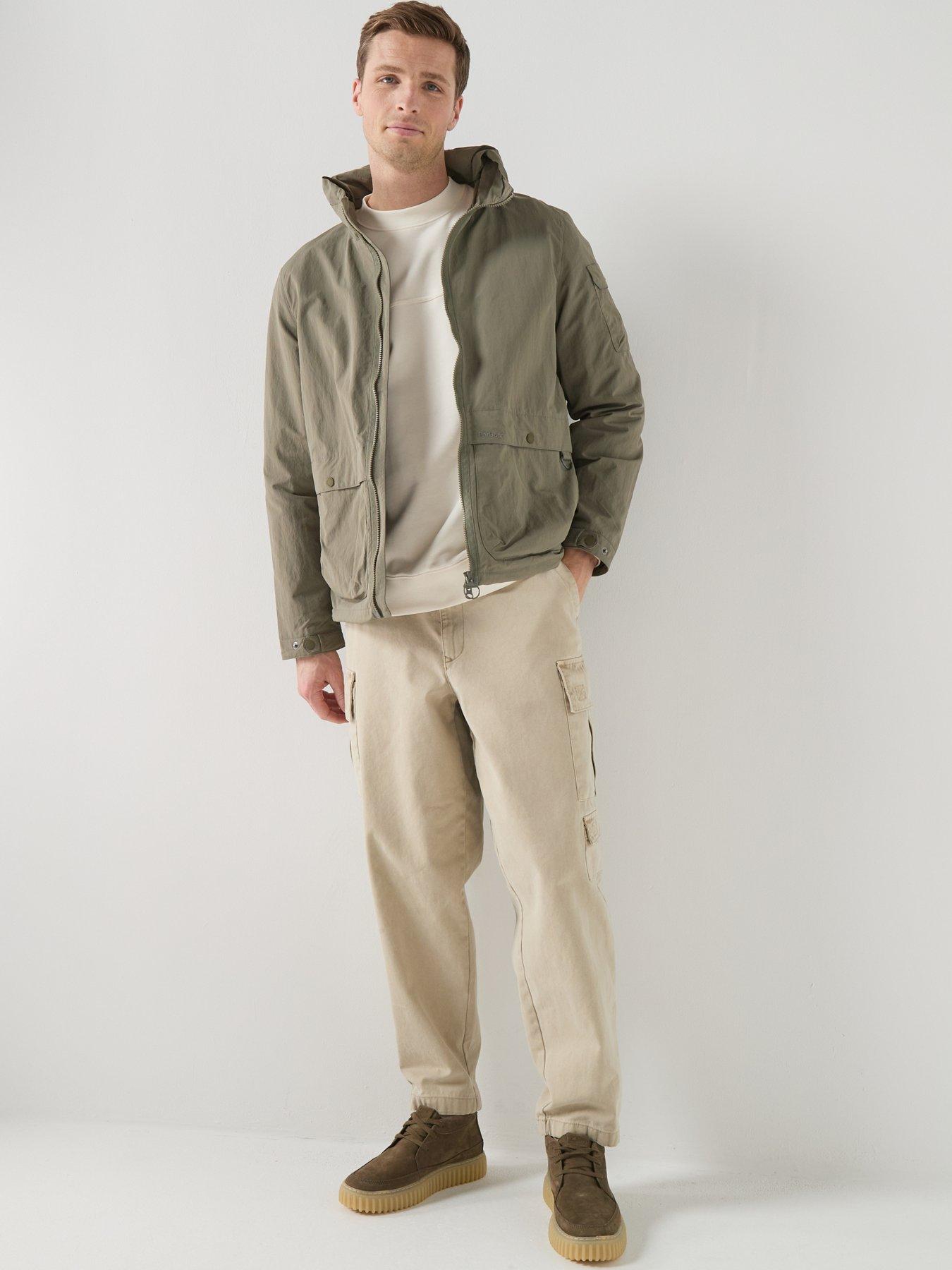  image of barbour-re-engineered-argyll-showerproof-relaxed-jacket-khaki-dark-green