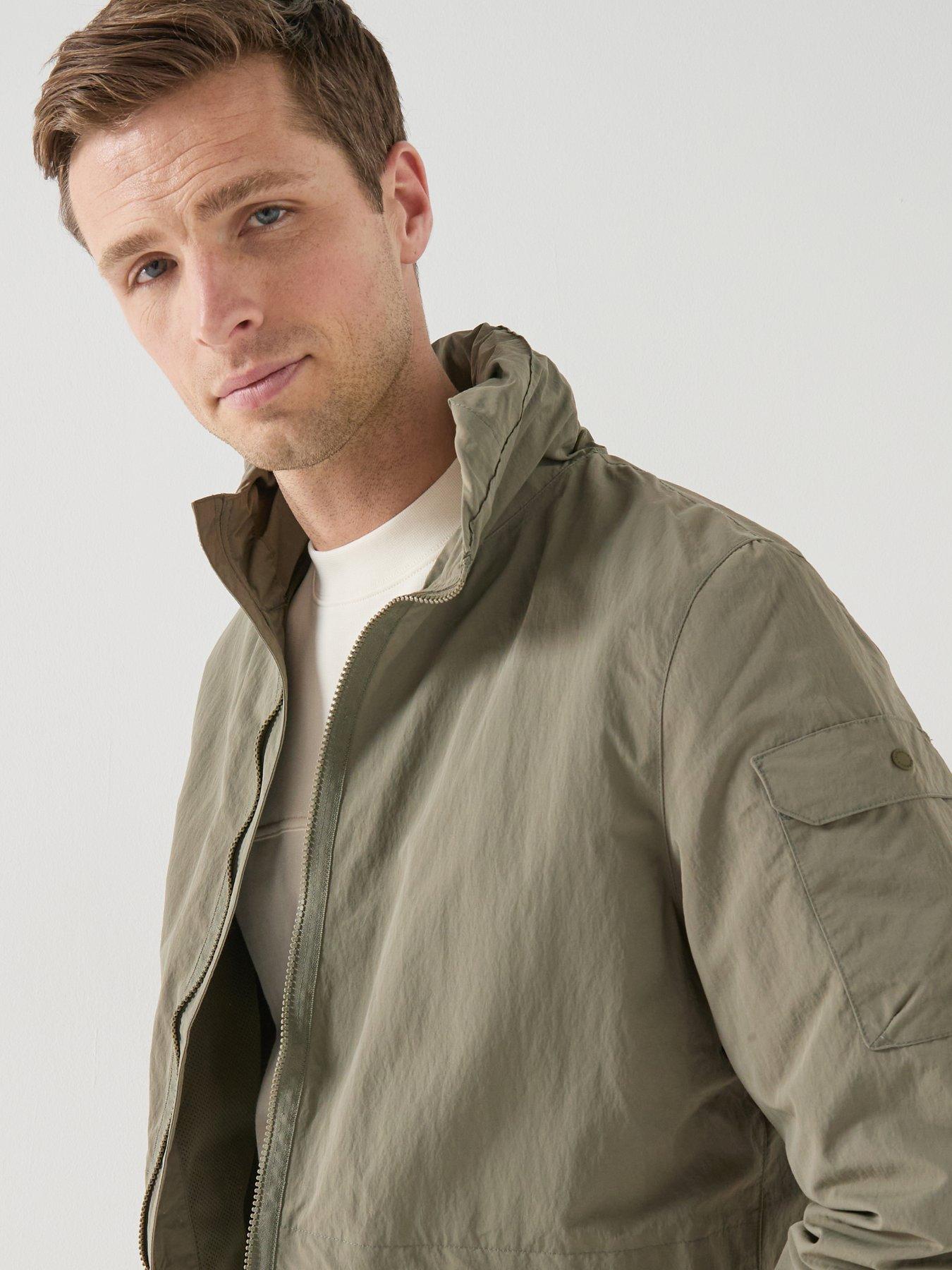  image of barbour-re-engineered-argyll-showerproof-relaxed-jacket-khaki-dark-green
