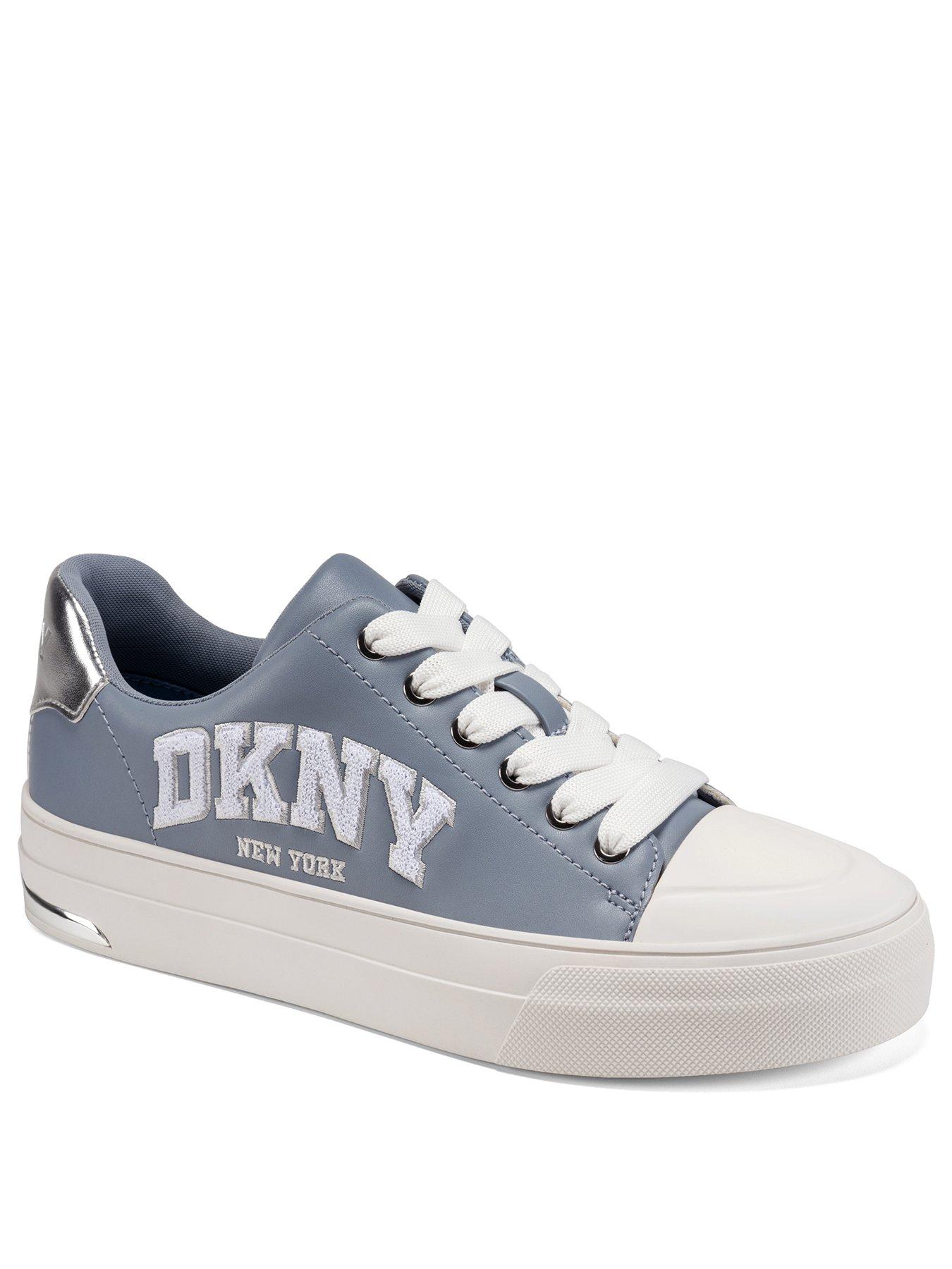  image of dkny-york-lace-up-trainers-40mm-blue