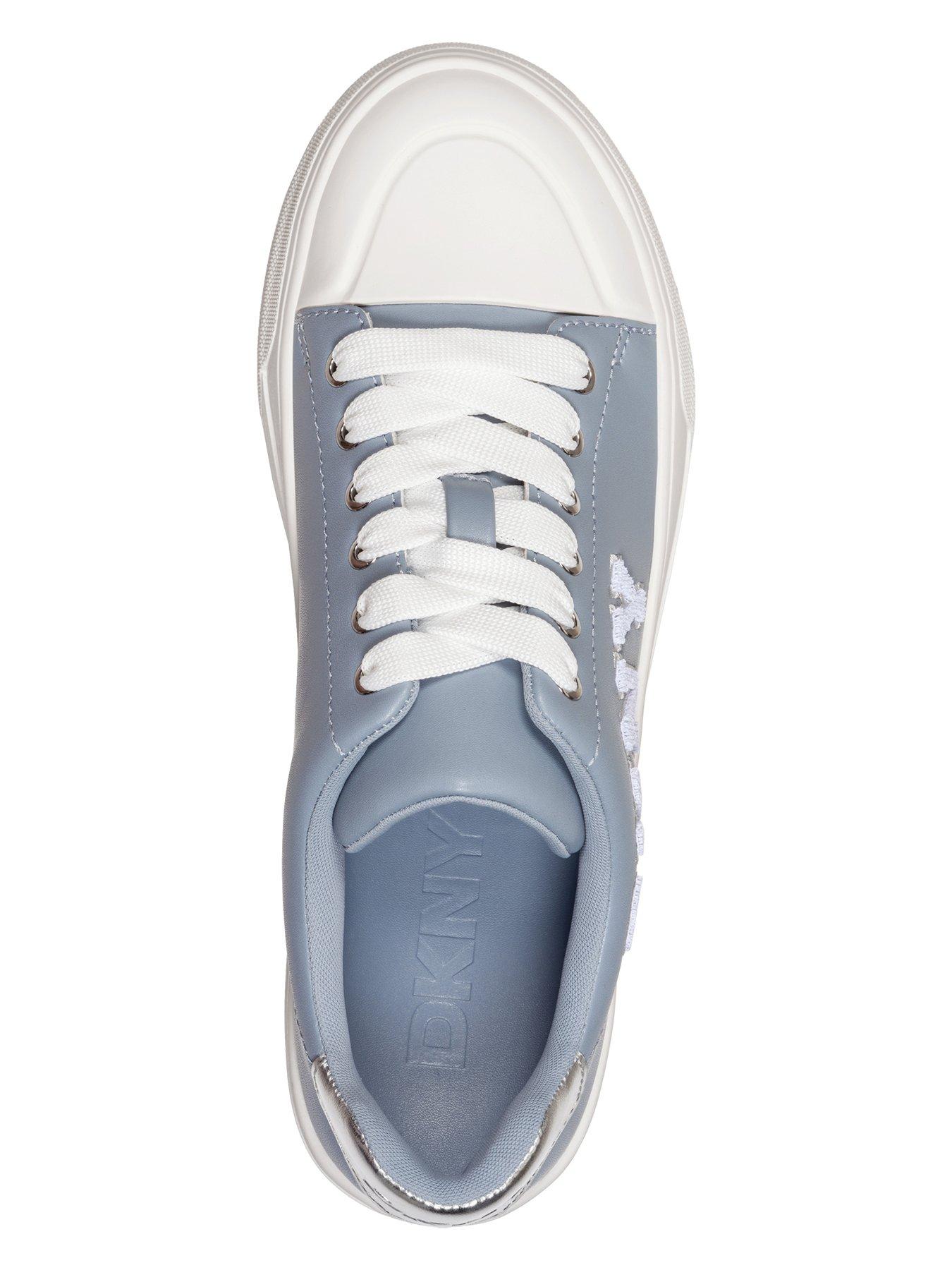  image of dkny-york-lace-up-trainers-40mm-blue