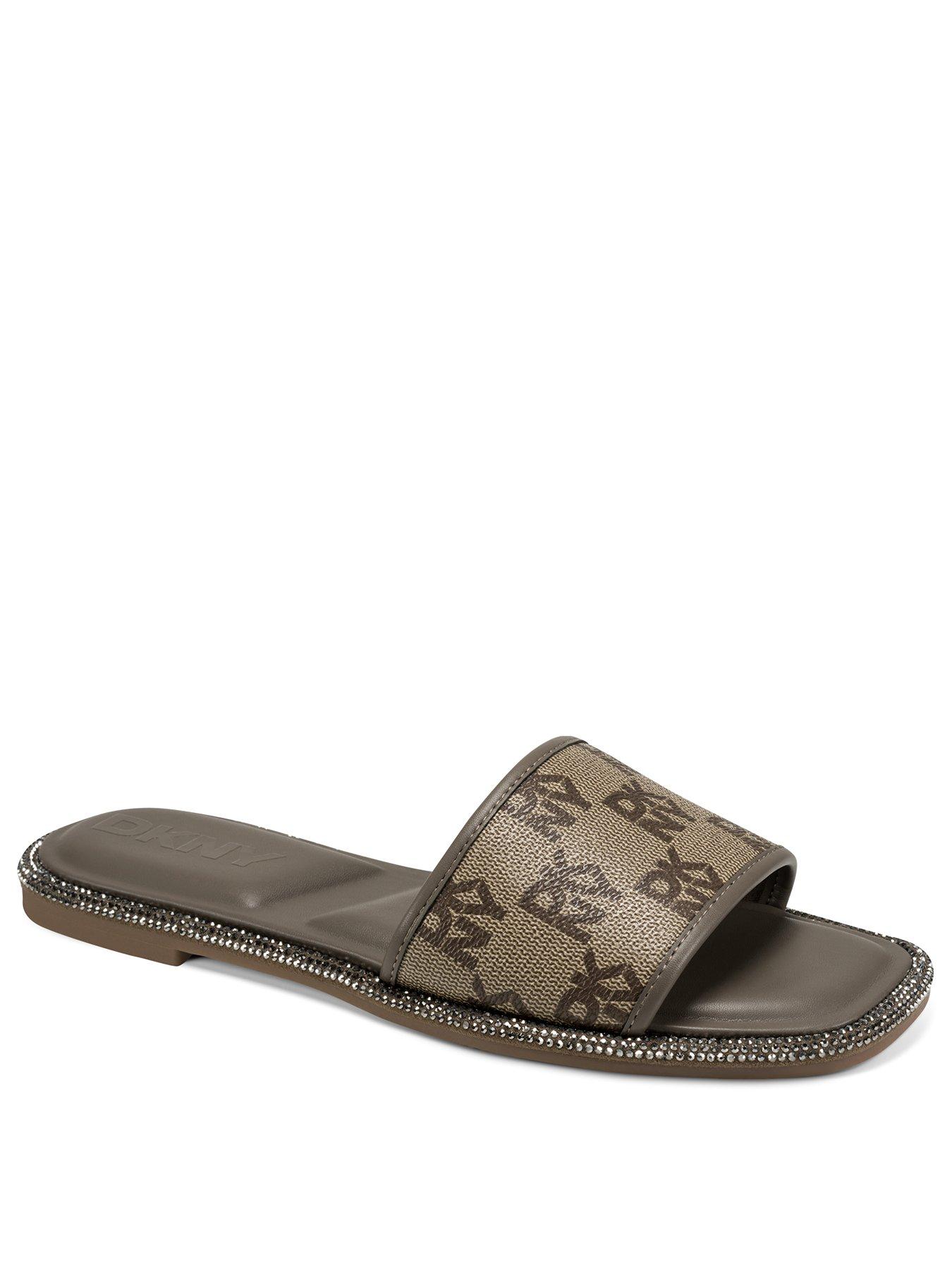  image of dkny-badin-flat-sliders-5mm-brown