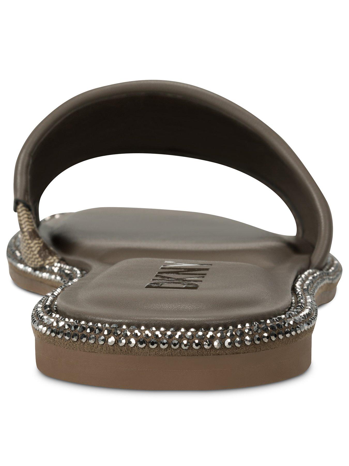  image of dkny-badin-flat-sliders-5mm-brown