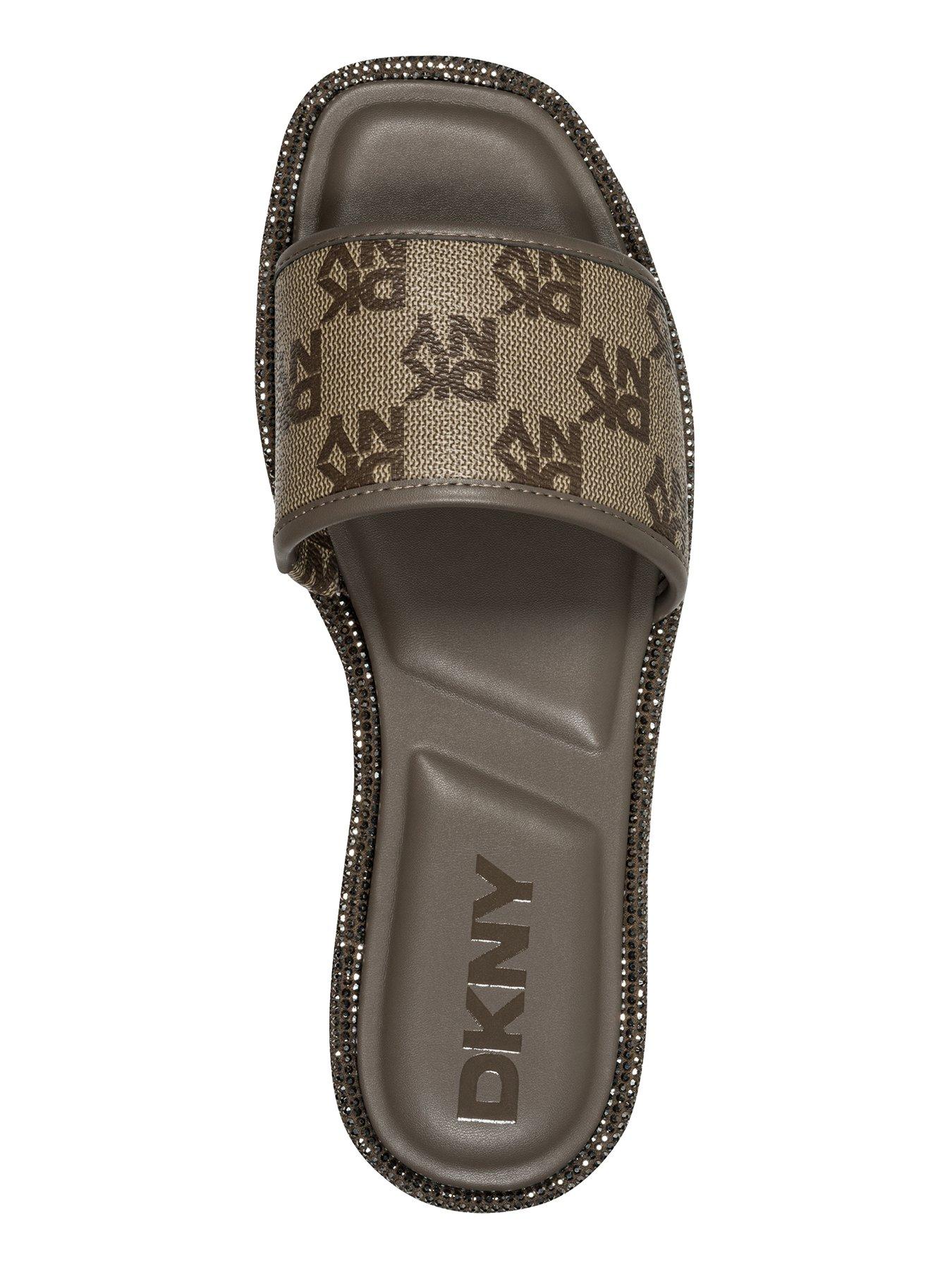  image of dkny-badin-flat-sliders-5mm-brown